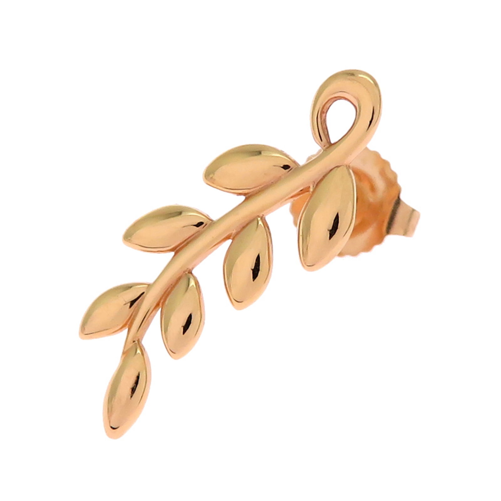 TIFFANY OLIVE LEAF CLIMBER EARRINGS: TIFFANY Olive Leaf Climber Earrings Brand: Tiffany Type: Stud earrings Material: Pink gold (18K) Color: Pink gold Size: (HxWxD) 20.00mm x 7.50mm / 0.79'' x 0.30'' Accessories: None