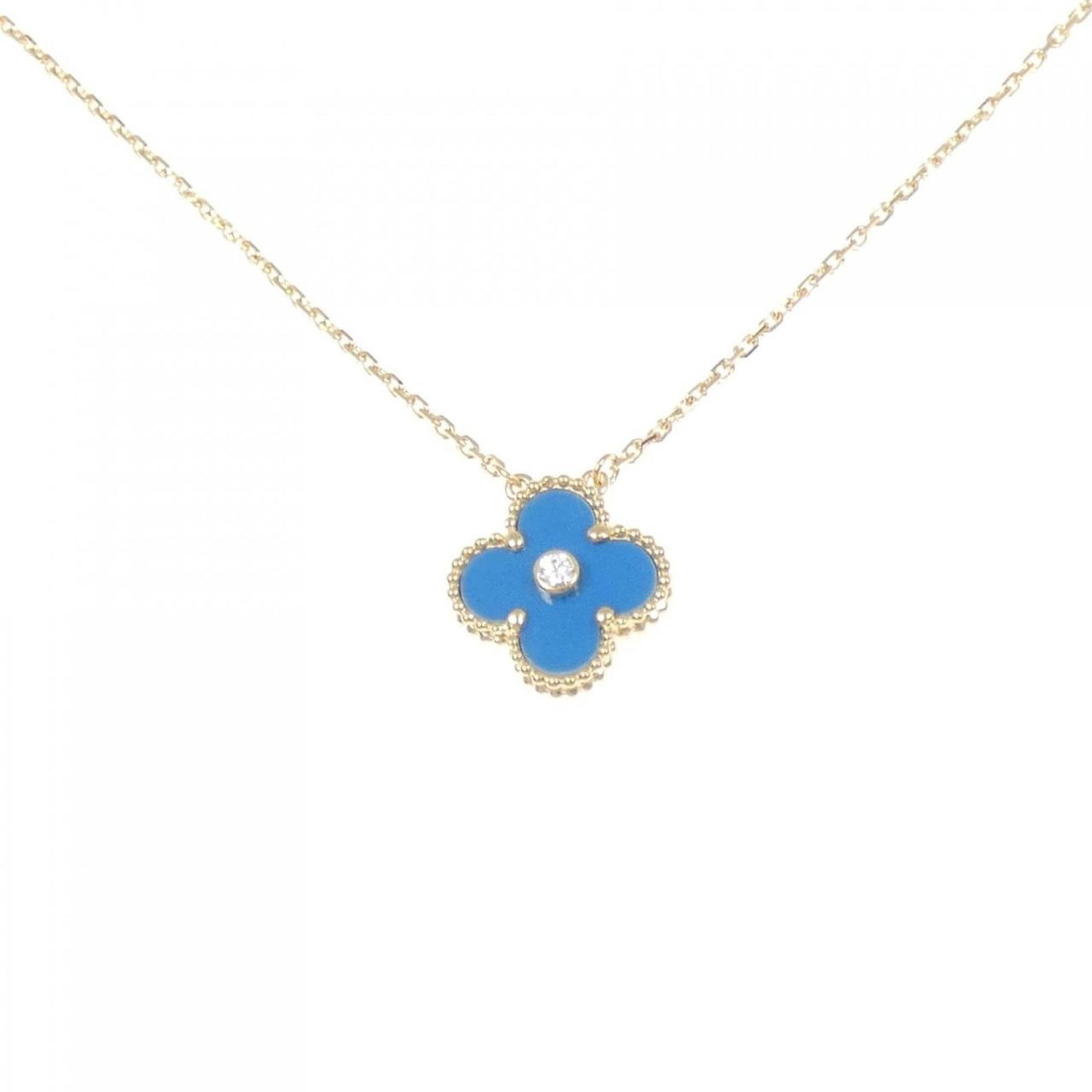 VAN CLEEF & ARPELS VINTAGE ALHAMBRA NECKLACE: Van Cleef & Arpels Vintage Alhambra Necklace Brand: Van Cleef & Arpels Type: Necklace Material: Yellow gold (18K) Color: None Size: Neck Circumference 37 cm - 42 cm / 14.56'' - 16.53'' Pendant