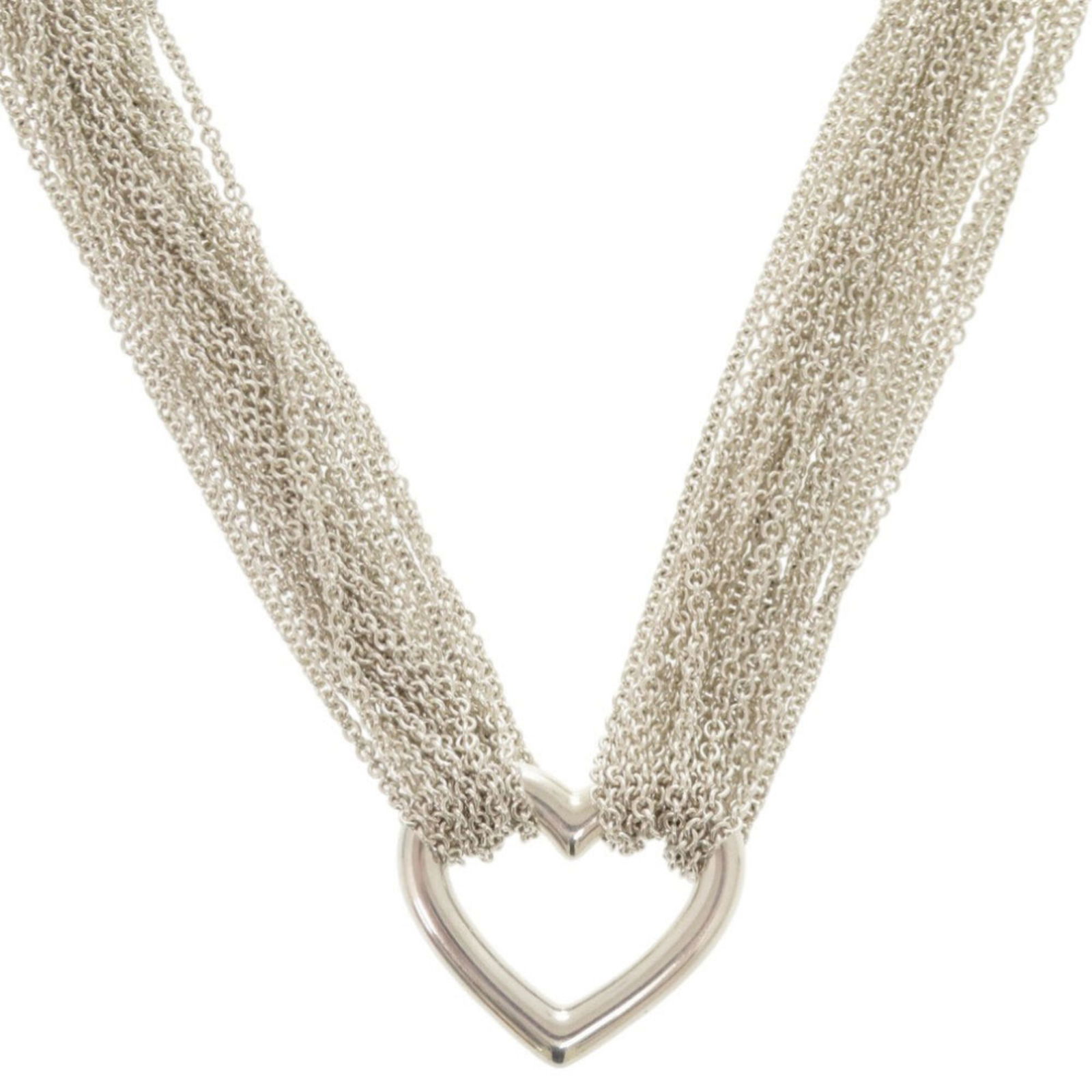 TIFFANY & CO. OPEN HEART TOGGLE NECKLACE: Tiffany & Co. Open Heart Toggle Necklace Brand: Tiffany Type: Necklace Material: Silver925 Color: Silver Size: Neck Circumference 39.5 cm / 15.55'' Accessories: None Accessories Notice: When