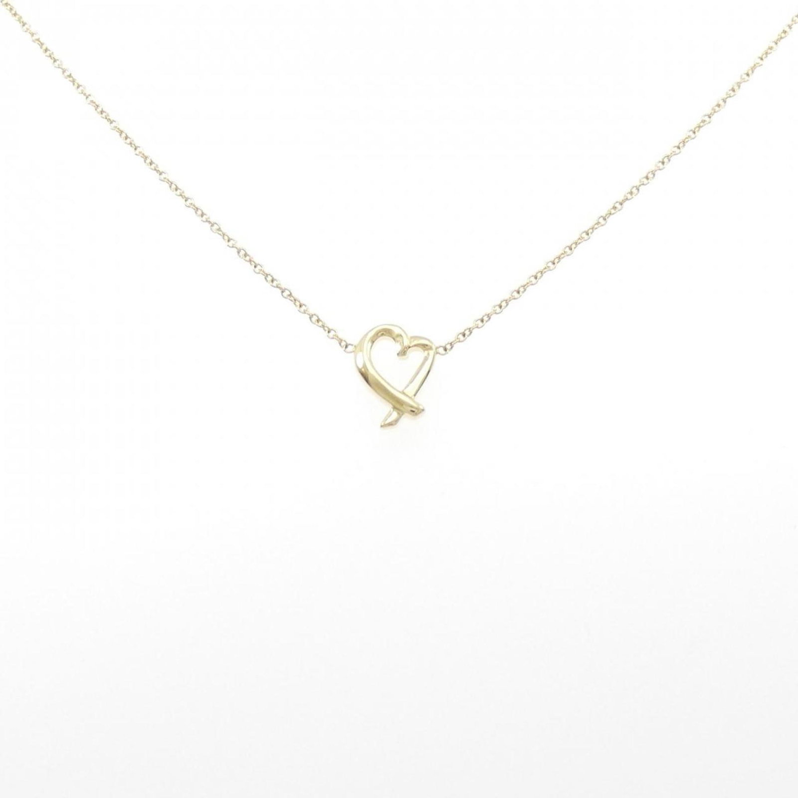 TIFFANY LOVING HEART MINI NECKLACE: TIFFANY Loving Heart Mini Necklace Brand: Tiffany Type: Necklace Material: 18KGold Color: Yellow Size: Neck Circumference 45 cm / 17.71'' Pendant Size 10.4mm x 8.7mm / 0.4'' x 0.34'' 