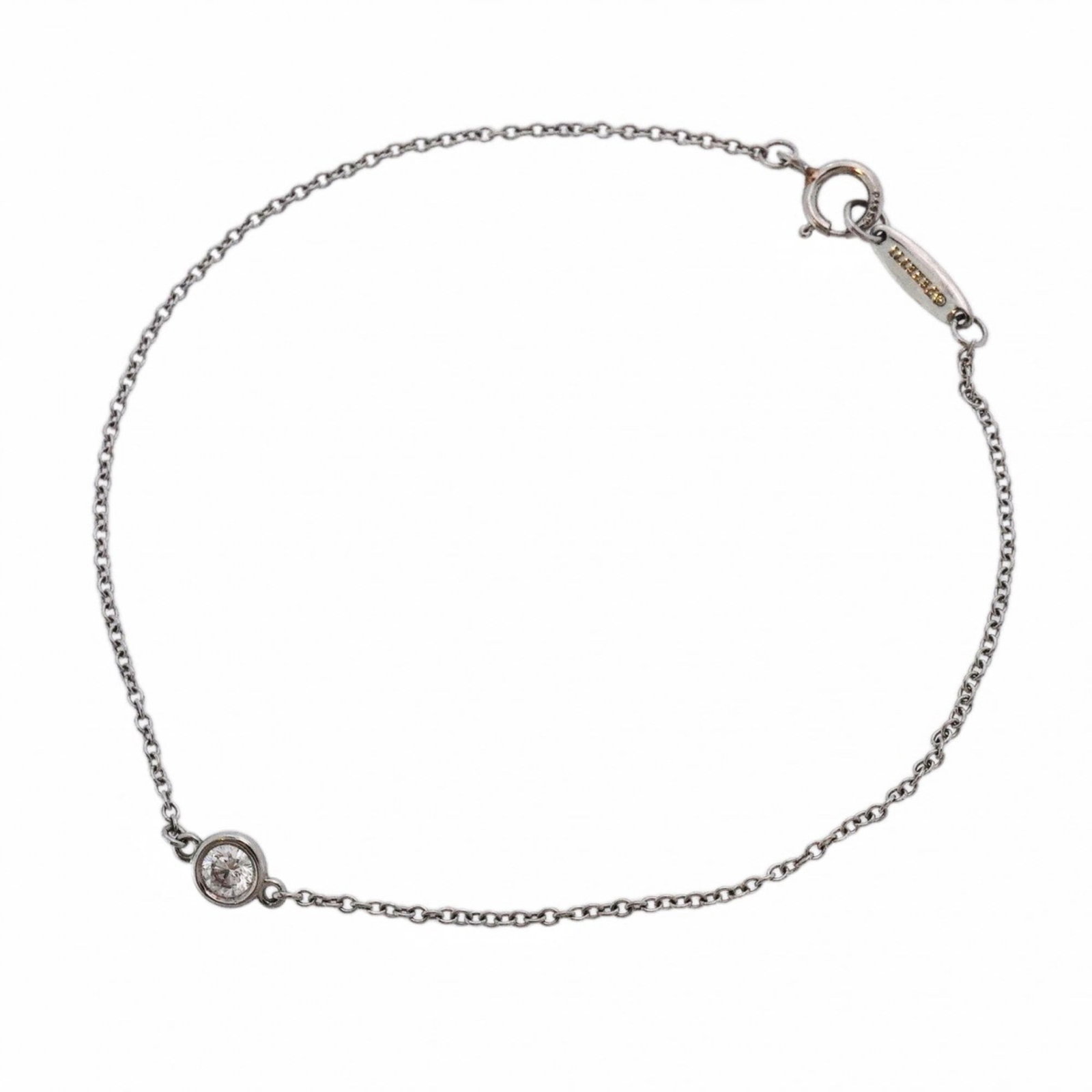 TIFFANY BRACELET 1PD PT950 PLATINUM DIAMOND (1 of 5)