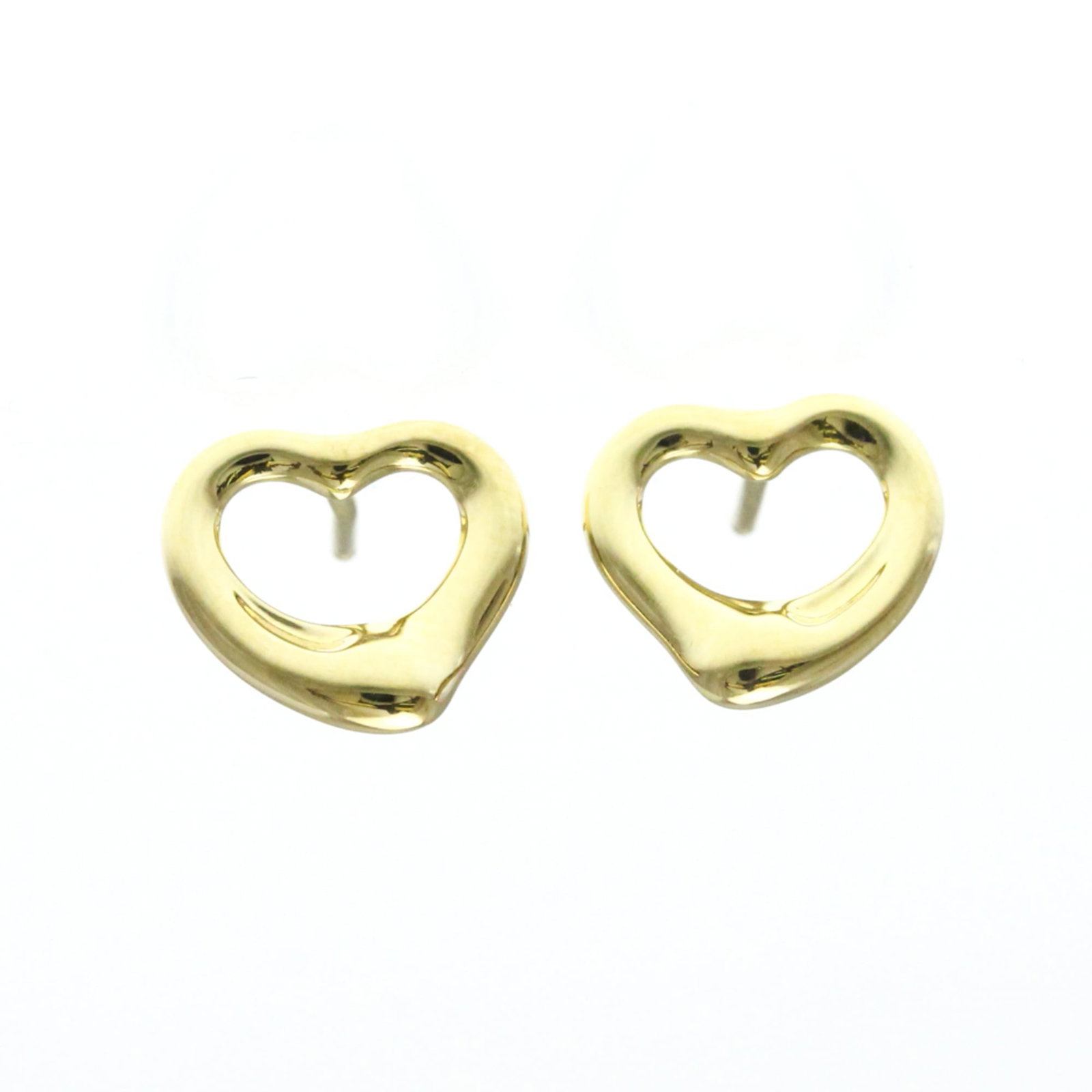 TIFFANY OPEN HEART NO STONE YELLOW GOLD (18K) STUD EARRINGS GOLD: TIFFANY Open Heart No Stone Yellow Gold (18K) Stud Earrings Gold Brand: Tiffany Type: Stud earrings Material: Yellow gold (18K) Color: Gold Size: (HxWxD) 10.80mm x 10.80mm / 0.43'' x 0.43'' 