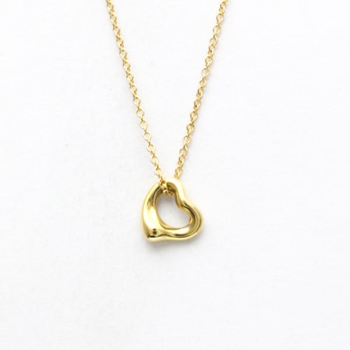 TIFFANY OPEN HEART EXTRA MINI NECKLACE: TIFFANY Open Heart Extra Mini Necklace Brand: Tiffany Type: Pendant necklace Material: Yellow gold (18K) Color: Gold Size: Neck Circumference 40 cm / 15.74'' Pendant Size 7mm x 7mm / 0.27'' x