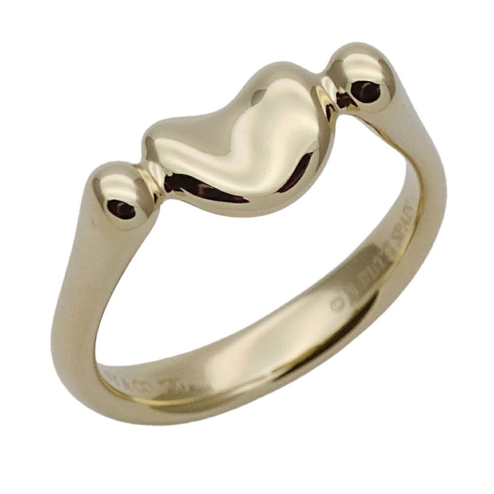 TIFFANY & CO. ELSA PERETTI BEAN RING: Tiffany & Co. Elsa Peretti Bean Ring Brand: Tiffany Type: Band ring Material: Yellow gold (18K) Color: Yellow gold Size: 4.5 US Accessories: None Accessories Notice: When purchasing pre-ow
