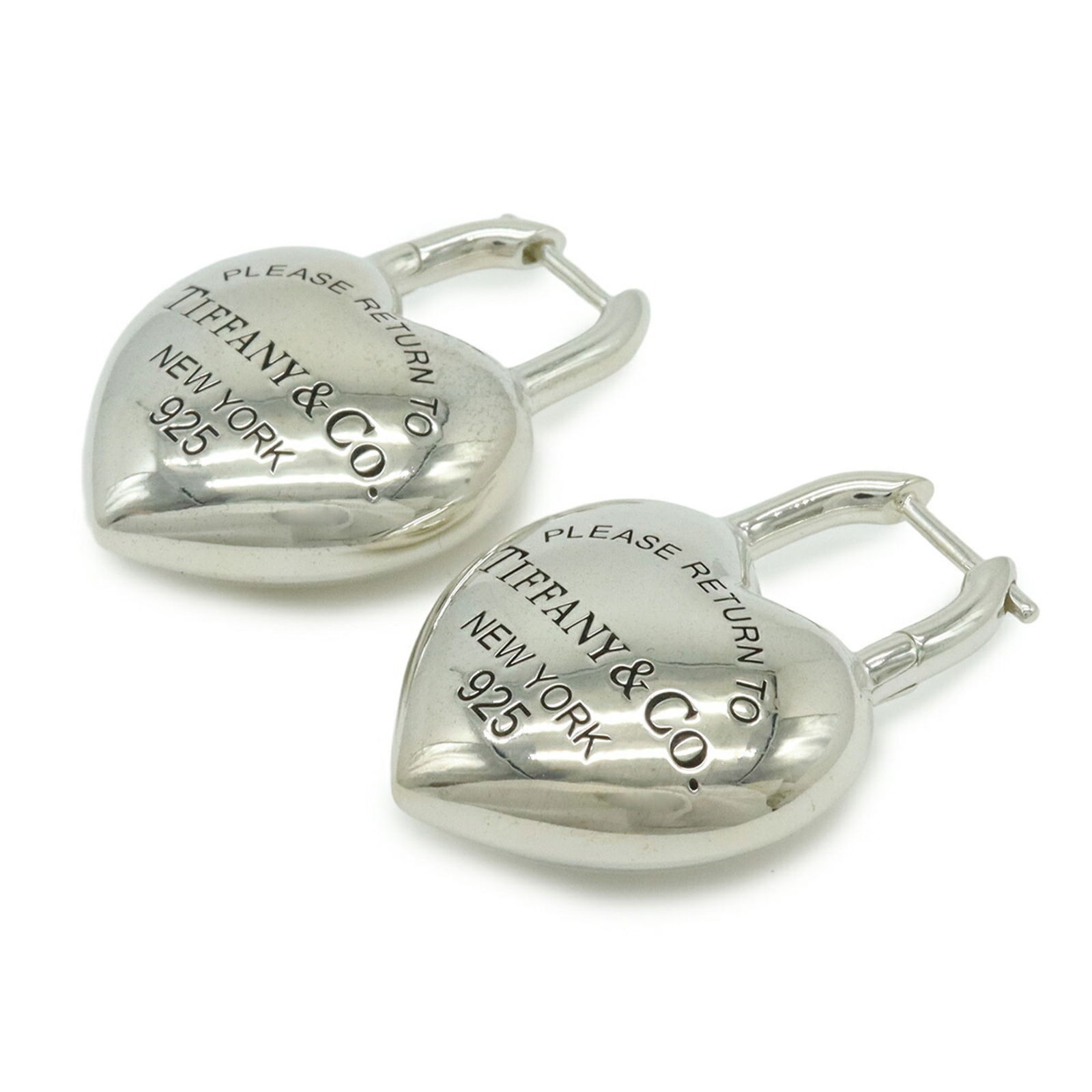 TIFFANY & CO. FULL HEART EARRINGS: Tiffany & Co. Full Heart Earrings Brand: Tiffany Type: Stud earrings Material: Silver 925 Color: Silver Size: (HxWxD) 9.00mm x 7.00mm / 0.35'' x 0.28'' Accessories: None Accessories Notice: