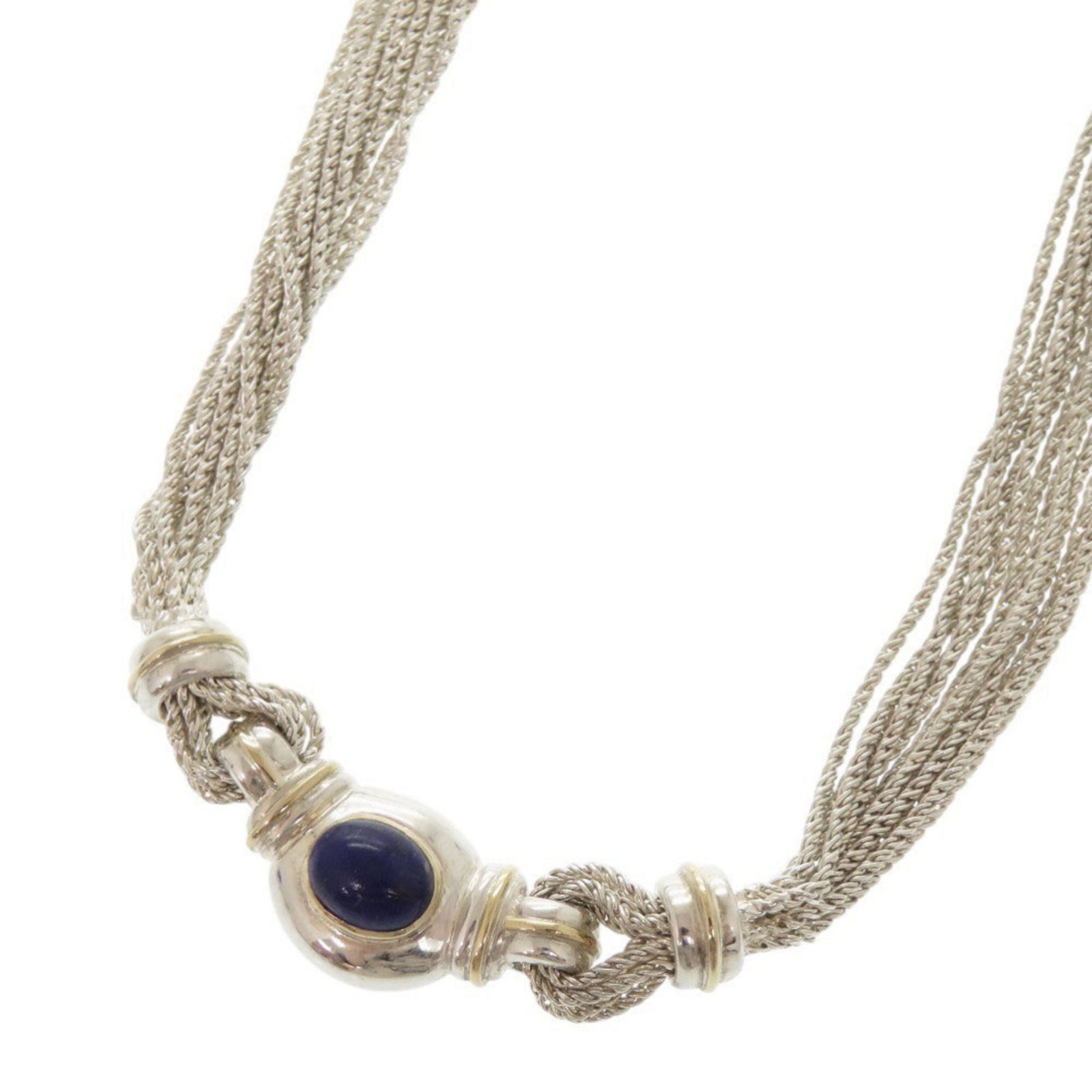 TIFFANY & CO. VINTAGE MULTI-STRAND 925 STERLING SILVER NECKLACE: Tiffany & Co. Vintage Multi-Strand 925 Sterling Silver Necklace Brand: Tiffany Type: Necklace Material: Silver 925 Yellow gold (18K) Color: Silver, Yellow gold Size: Neck Circumference 43 cm /