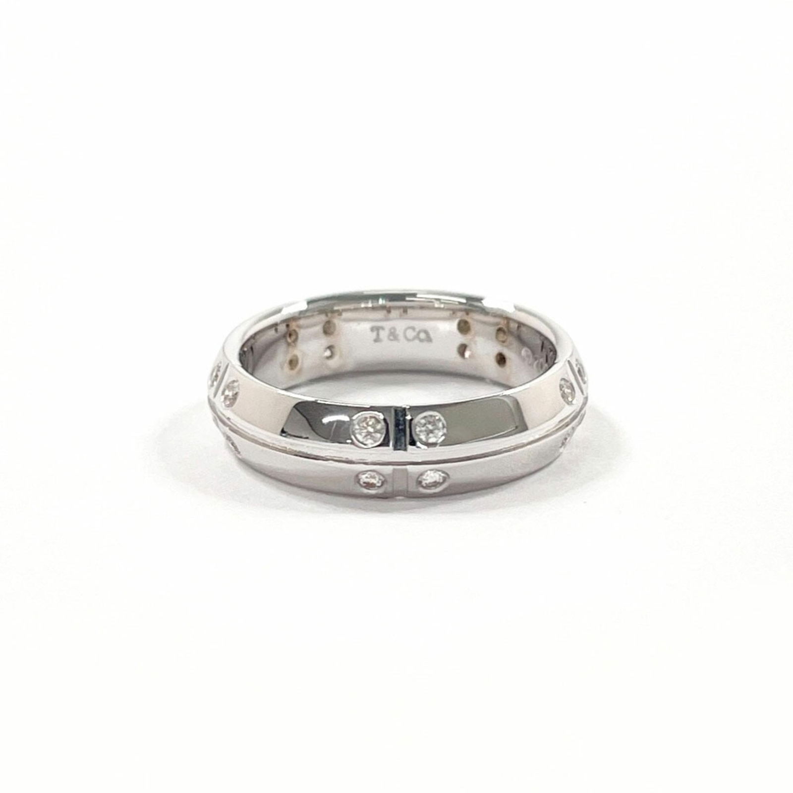 TIFFANY STREAMERICA RING: Tiffany Streamerica Ring, Brand: Tiffany Type: Band ring Material: White gold (18K) Color: Silver Size: 5 US Accessories: None Accessories Notice: When purchasing pre-owned goods, please