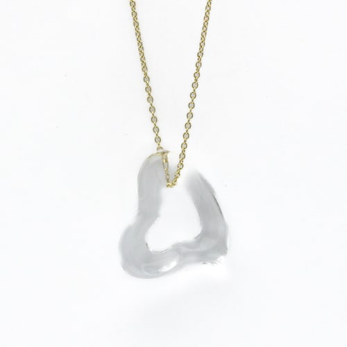 TIFFANY OPEN HEART LOCK CRYSTAL NECKLACE: TIFFANY Open Heart Lock Crystal Necklace Brand: Tiffany Type: Pendant necklace Material: Yellow gold (18K) Color: Gold Size: Neck Circumference 43 cm / 16.92'' Pendant Size 18.8mm x 22.9mm /