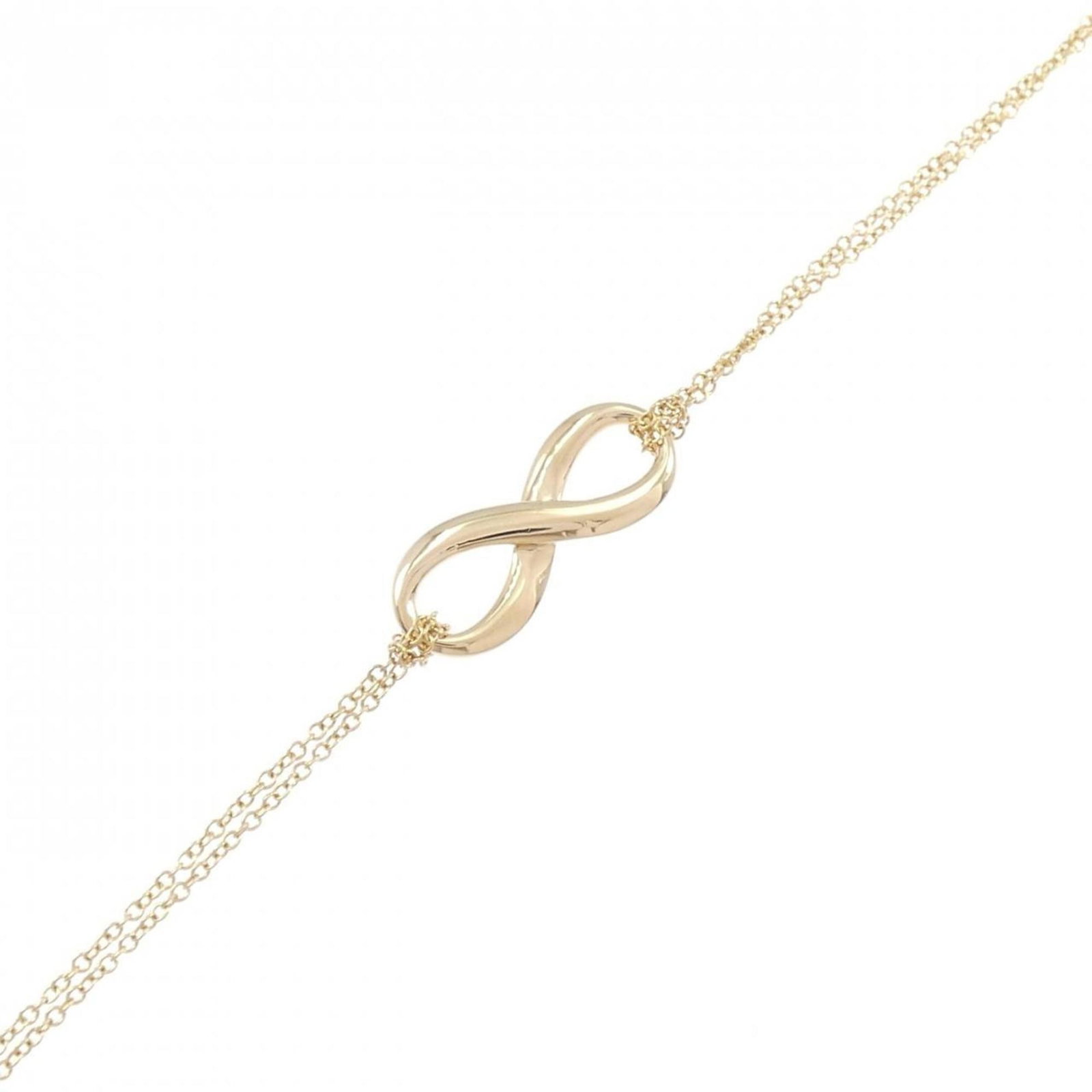 TIFFANY INFINITY BRACELET: TIFFANY Infinity Bracelet Brand: Tiffany Type: Charm bracelet Material: Pink gold (18K) Color: Pink gold Size: Length 18cm / 7.08'' Accessories: None Accessories Notice: When purchasing pr