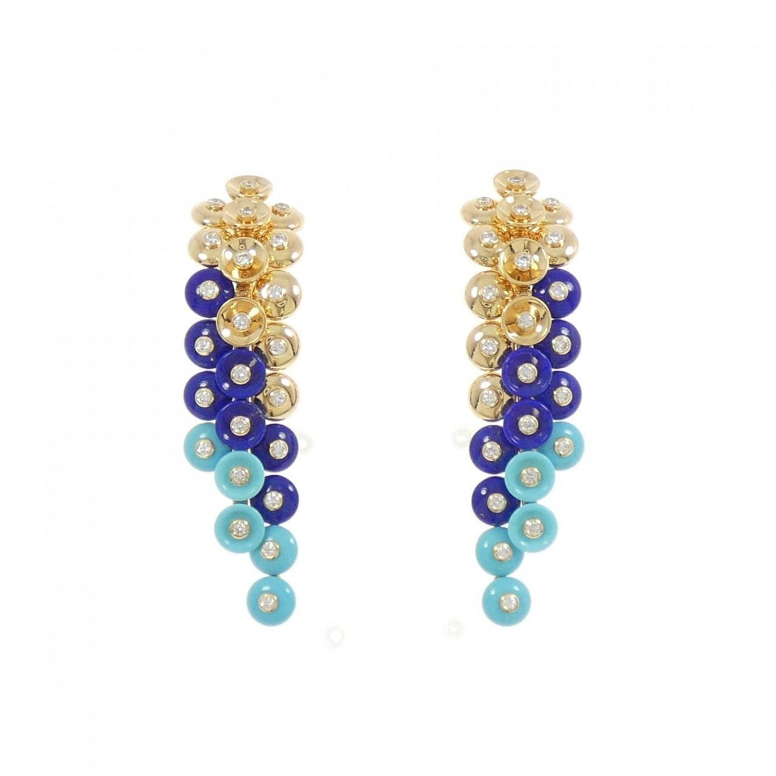 VAN CLEEF & ARPELS BOUTON D'OR EARRINGS: Van Cleef & Arpels Bouton D'or Earrings Brand: Van Cleef & Arpels Type: Stud earrings Material: Yellow gold (18K) Color: None Size: Size (HxWxD) 57.70mm x 13.90mm / 2.27'' x 0.55'' 