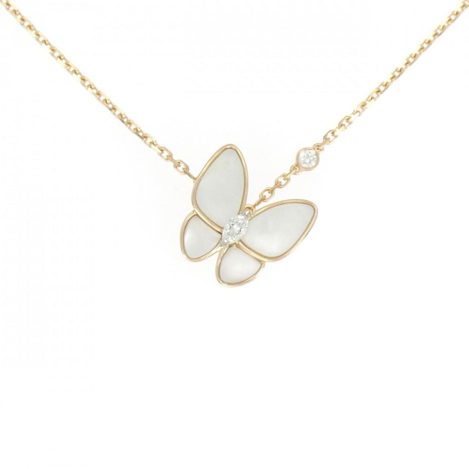 VAN CLEEF & ARPELS DE PAPILLON NECKLACE: Van Cleef & Arpels de Papillon Necklace Brand: Van Cleef & Arpels Type: Necklace Material: Pink gold (18K) White gold (18K) Color: Pink gold, White gold Size: Neck Circumference 37 cm - 41 cm / 14