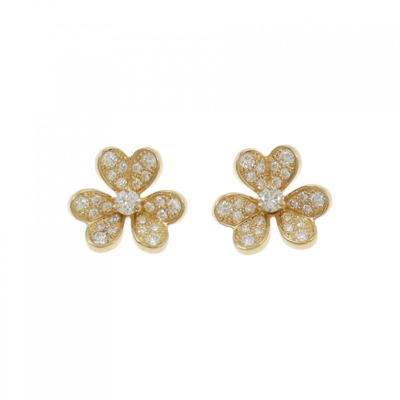 VAN CLEEF & ARPELS FRIVOLE MINI EARRINGS: Van Cleef & Arpels Frivole Mini Earrings Brand: Van Cleef & Arpels Type: Stud earrings Material: Yellow gold (18K) Color: Yellow gold Size: (HxWxD) 10.60mm x 11.70mm / 0.42'' x 0.46'' 