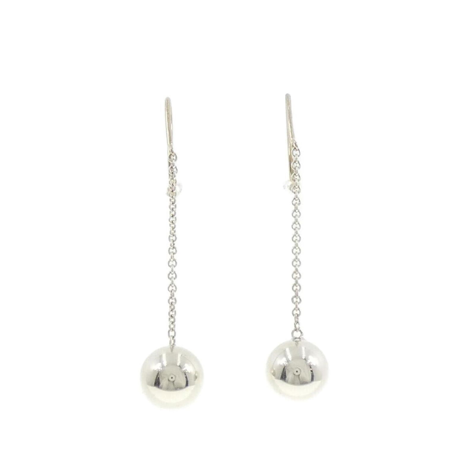 TIFFANY BALL HOOK EARRINGS: TIFFANY ball hook earrings Brand: Tiffany Type: Drop earrings Material: Silver 925 Color: Silver Size: (HxWxD) 40.70mm x 10.10mm / 1.60'' x 0.40'' Accessories: None Accessories Notice: Whe