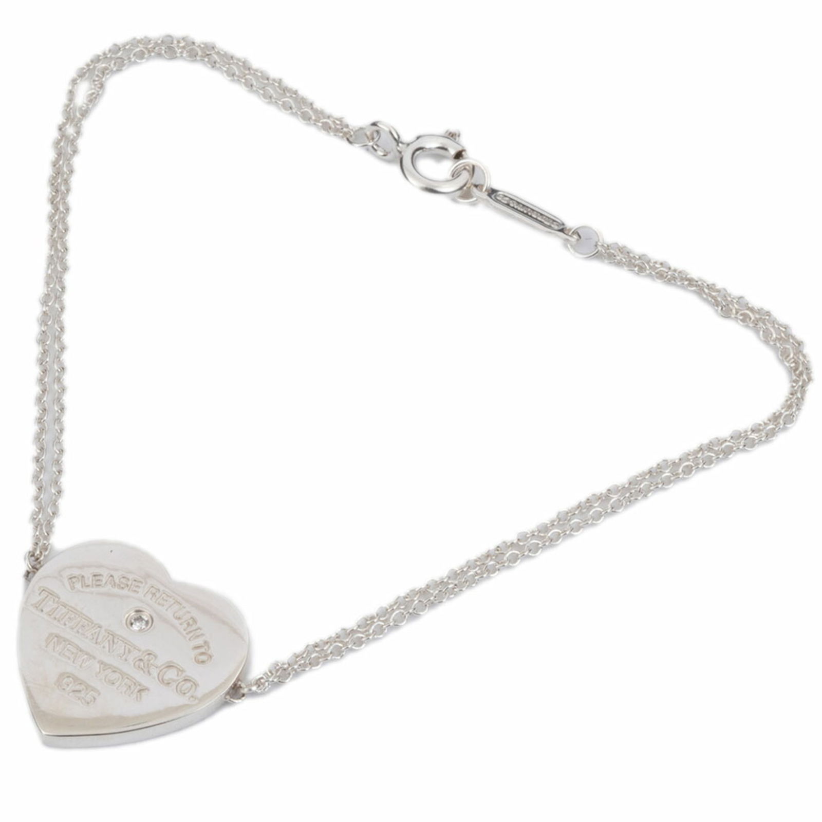 TIFFANY HEART BRACELET: TIFFANY Heart Bracelet Brand: Tiffany Type: Necklace Material: Silver 925 Color: Silver Size: Length 15.9cm / 6.25'' Accessories: None Accessories Notice: When purchasing pre-owned goods,