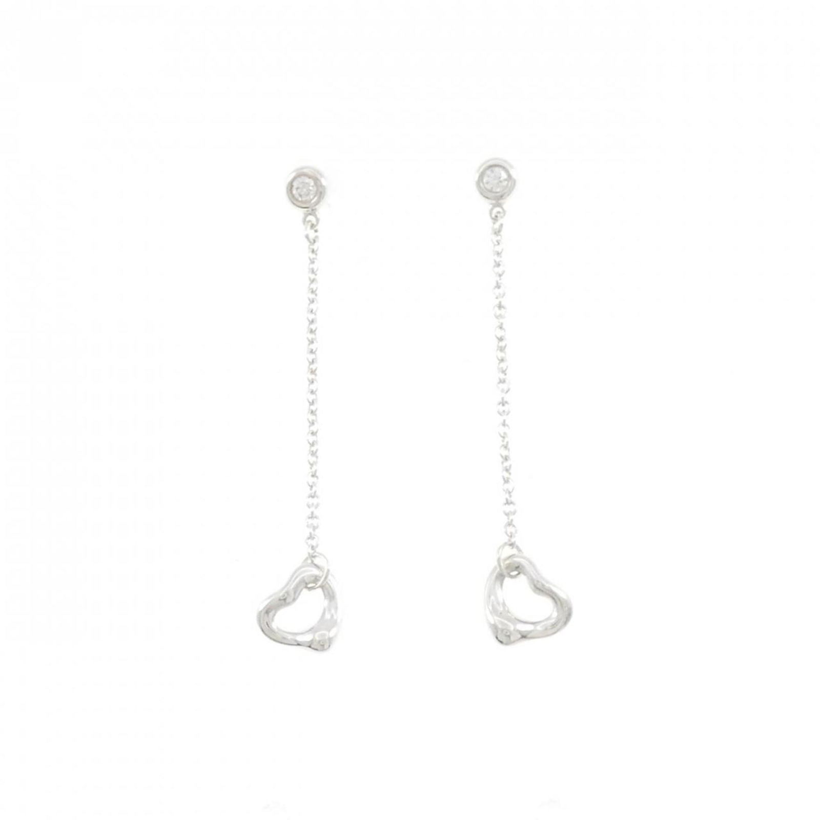 TIFFANY OPEN HEART EARRINGS: TIFFANY open heart earrings Brand: Tiffany Type: Drop earrings Material: Silver 925 Color: Silver Size: Size (HxWxD) 39.40mm x 6.50mm / 1.55'' x 0.26'' Accessories: None Accessories Notice: