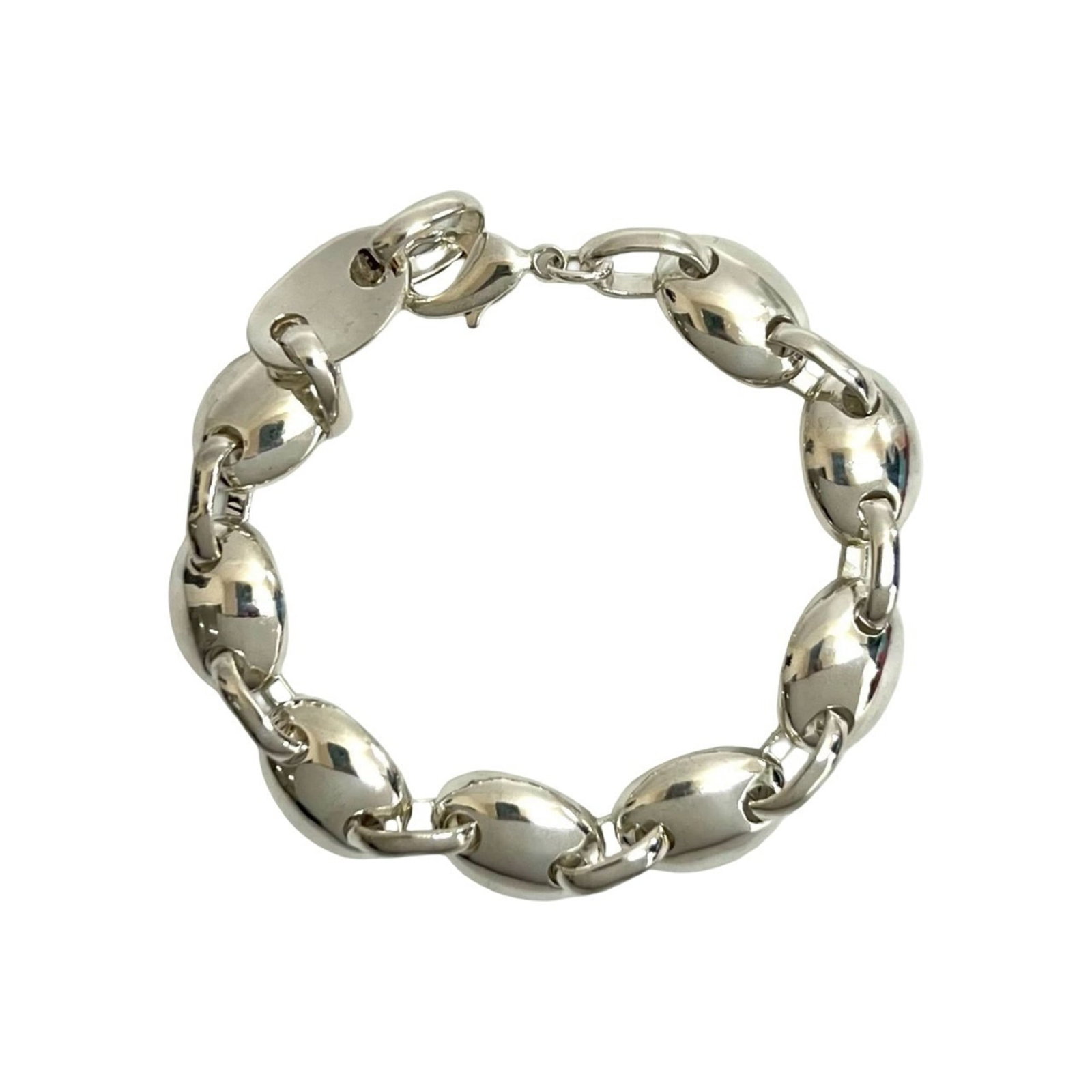 TIFFANY PERP LINK BRACELET: Tiffany Perp Link Bracelet Brand: Tiffany Type: Link bracelet Material: Silver 925 Color: Silver Size: Length 19cm / 7.48'' Accessories: None Accessories Notice: When purchasing pre-owned