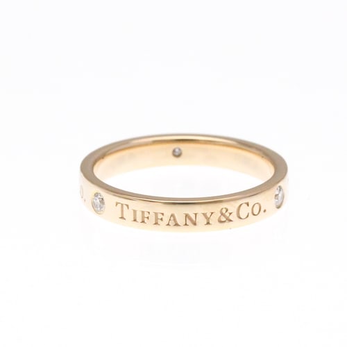 TIFFANY FLAT BAND RING 3P: TIFFANY Flat Band Ring 3P Brand: Tiffany Type: Band ring Material: Pink gold (18K) Color: Pink gold Size: 5.5 US Accessories: None Accessories Notice: When purchasing pre-owned goods, please