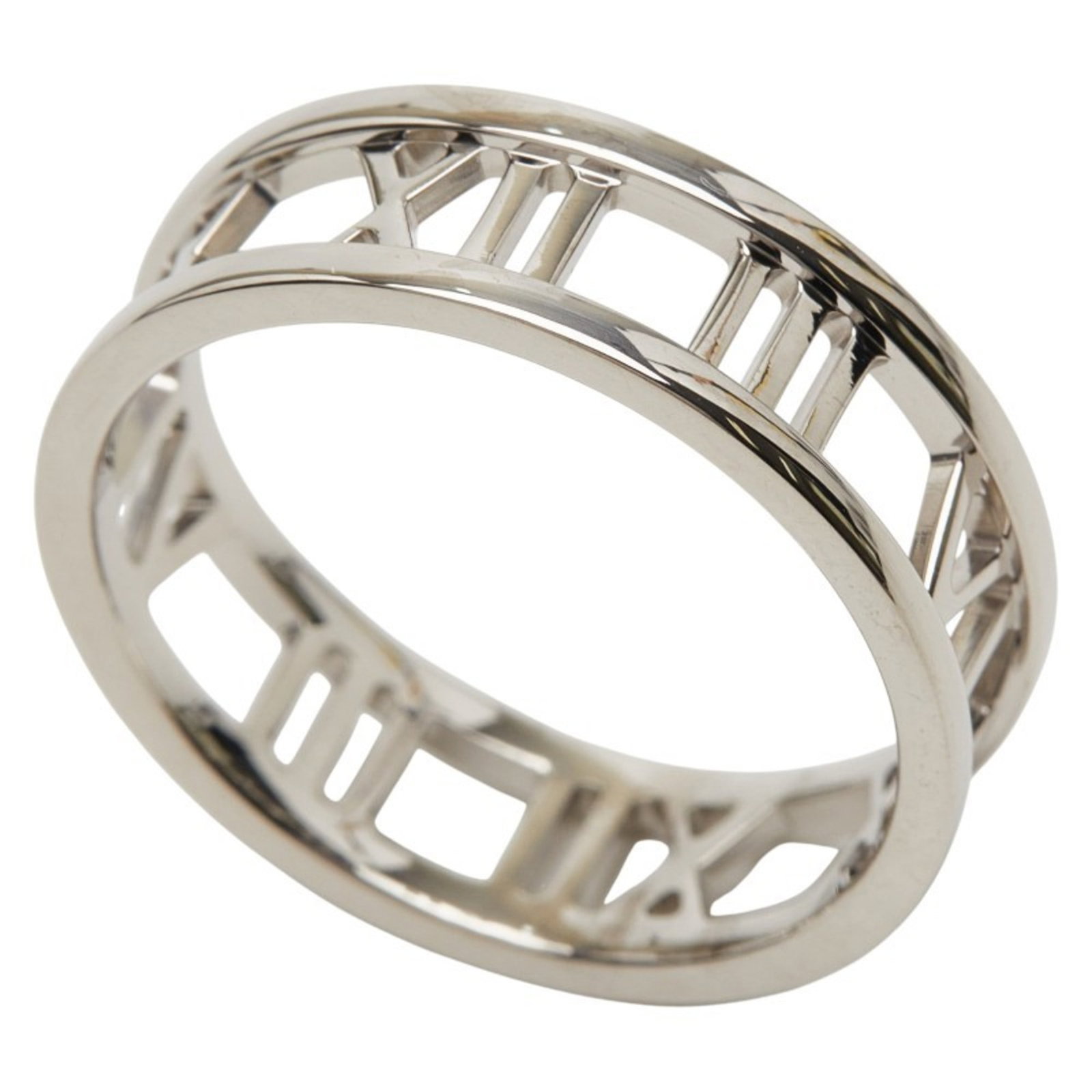 TIFFANY & CO. OPEN ATLAS RING 18K WHITE GOLD: Tiffany & Co. Open Atlas Ring, 18K White Gold, Brand: Tiffany Type: Band ring Material: White gold (18K) Color: White gold Size: 10.5 US Accessories: None Accessories Notice: When purchasing