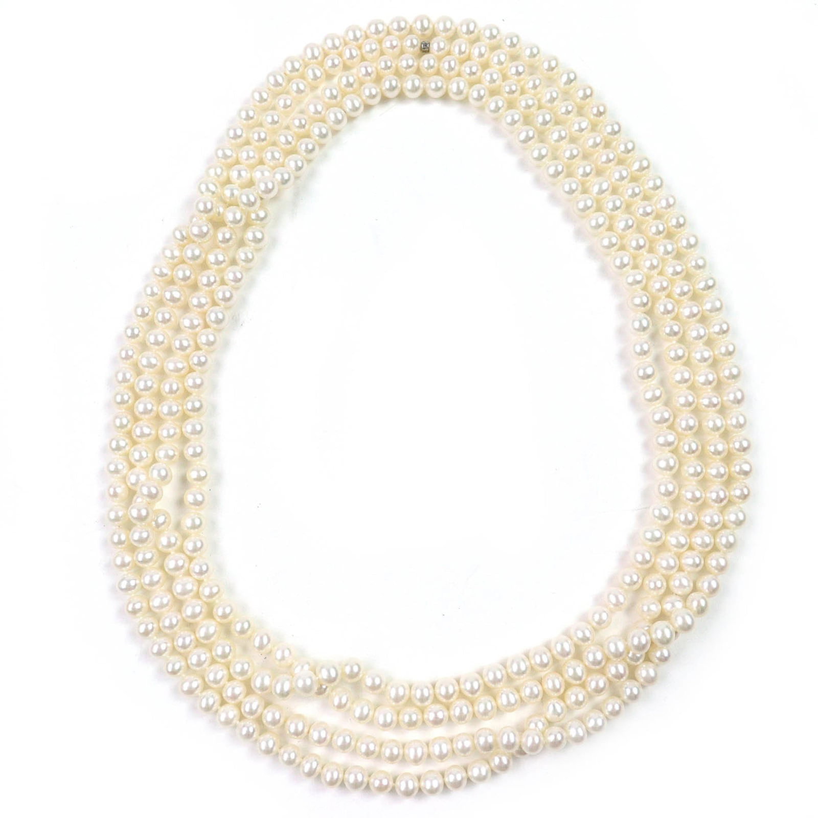 TIFFANY & CO. AG925 LONG PEARL NECKLACE: Tiffany & Co. AG925 Long Pearl Necklace, Brand: Tiffany Type: Necklace Material: Silver925 Color: None Size: Neck Circumference 122 cm - 244 cm / 48.03'' - 96.06'' Accessories: None