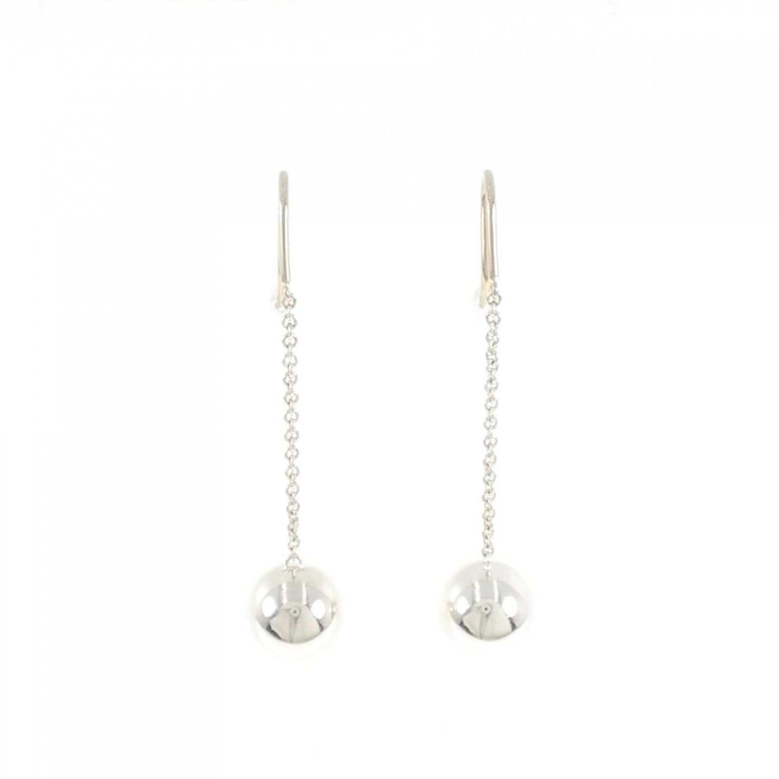 TIFFANY BALL HOOK EARRINGS: TIFFANY ball hook earrings Brand: Tiffany Type: Stud earrings Material: Silver 925 Color: Silver Size: (HxWxD) 39.60mm x 10.10mm / 1.56'' x 0.40'' Accessories: None Accessories Notice: When