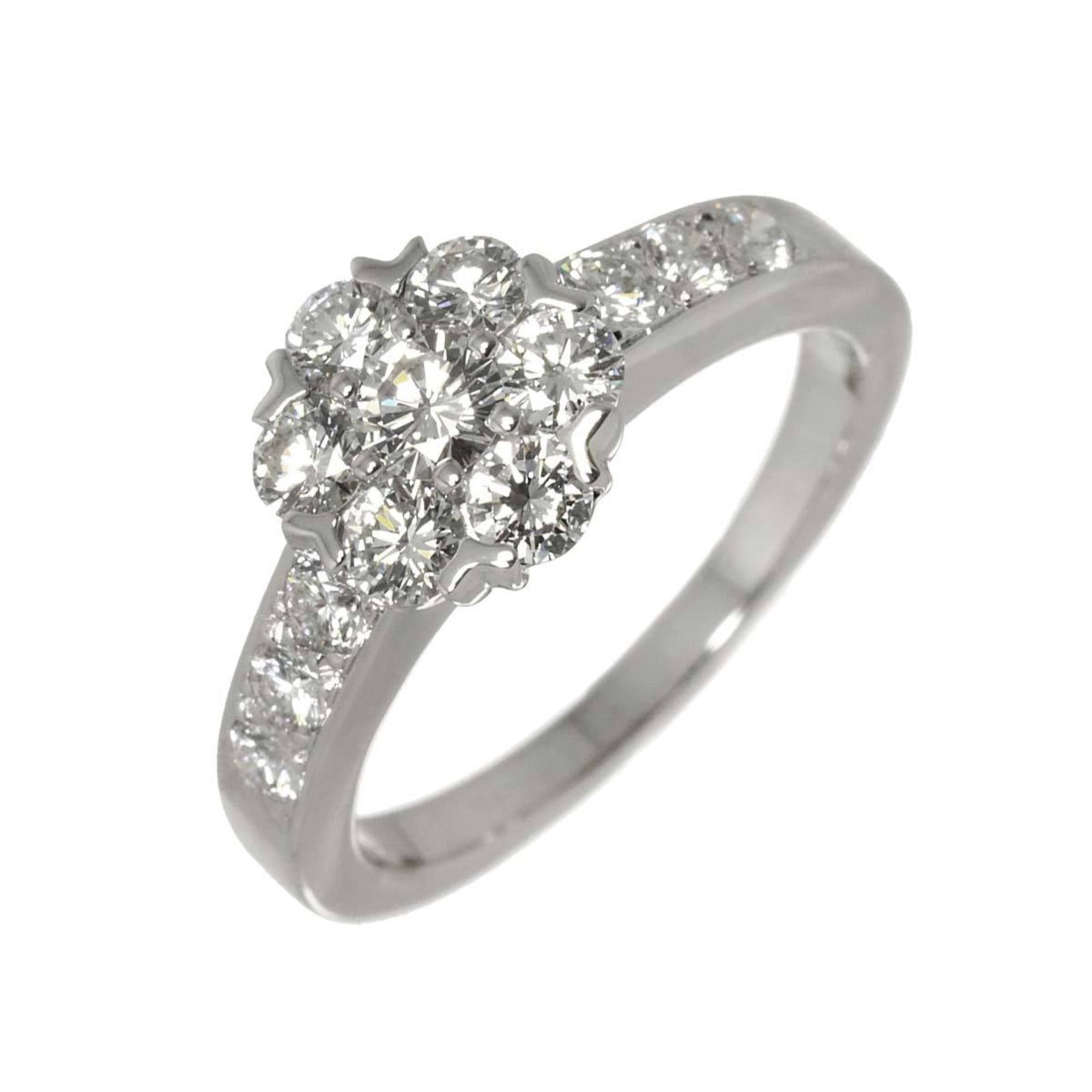 VAN CLEEF & ARPELS FLEURETTE DIAMOND RING: Van Cleef & Arpels Fleurette Diamond Ring Brand: Van Cleef & Arpels Type: Band ring Material: White gold (18K) Color: White gold Size: 4 US Accessories: None Accessories Notice: When purch