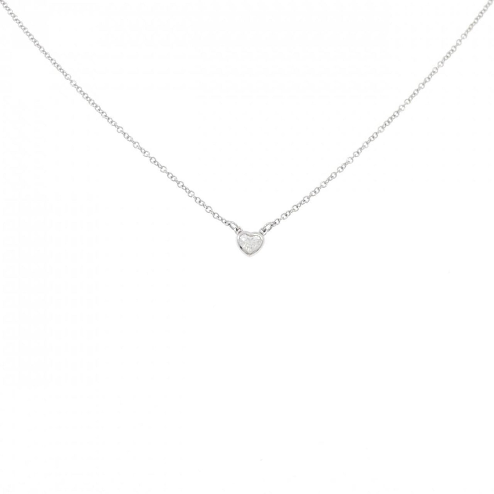 TIFFANY DIAMOND NECKLACE: TIFFANY Diamond Necklace Brand: Tiffany Type: Necklace Material: Platinum Color: Platinum Size: Neck Circumference 41 cm / 16.14'' Pendant Size 3.9mm x 4.6mm / 0.15'' x 0.18'' Width 1.1mm /