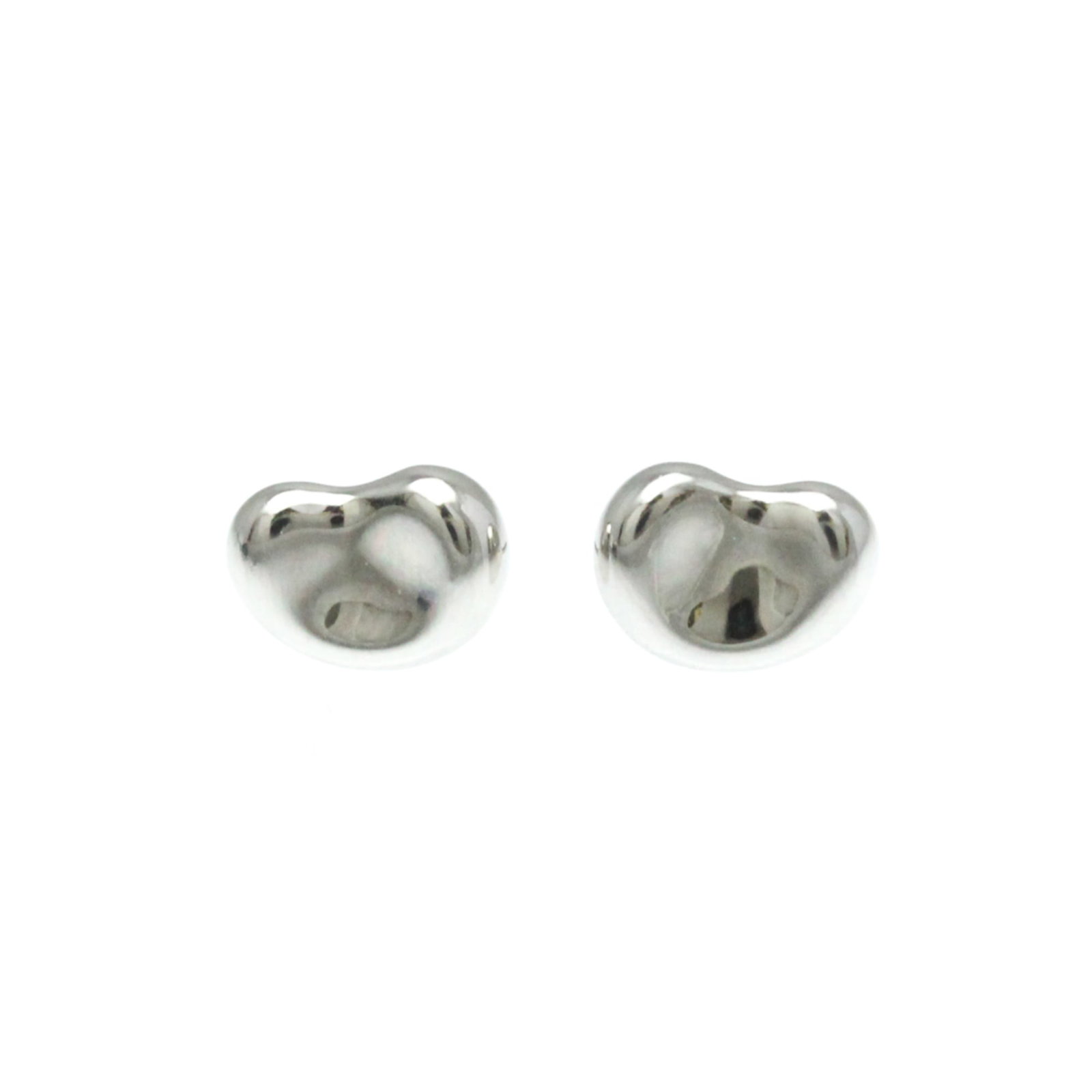 TIFFANY BEAN NO STONE PLATINUM STUD EARRINGS SILVER: TIFFANY Bean No Stone Platinum Stud Earrings Silver Brand: Tiffany Type: Stud earrings Material: Platinum Color: Silver Size: (HxWxD) 7.70mm x 11.50mm / 0.30'' x 0.45'' Accessories: None