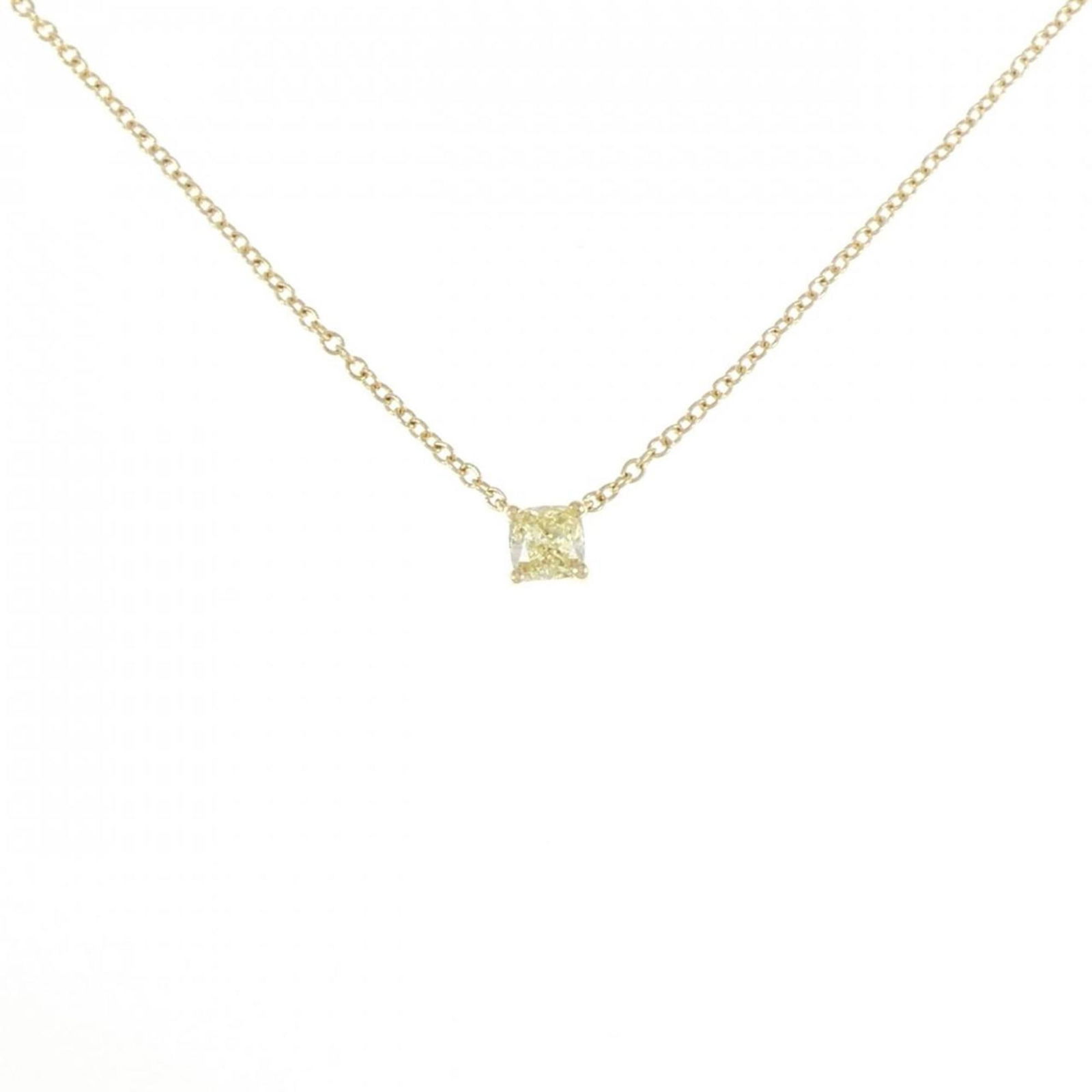 TIFFANY DIAMOND NECKLACE: TIFFANY Diamond Necklace Brand: Tiffany Type: Necklace Material: Yellow gold (18K) Color: Yellow Size: Neck Circumference 36 cm / 14.17'' Pendant Size 3.7mm x 3.7mm / 0.14'' x 0.14'' 
