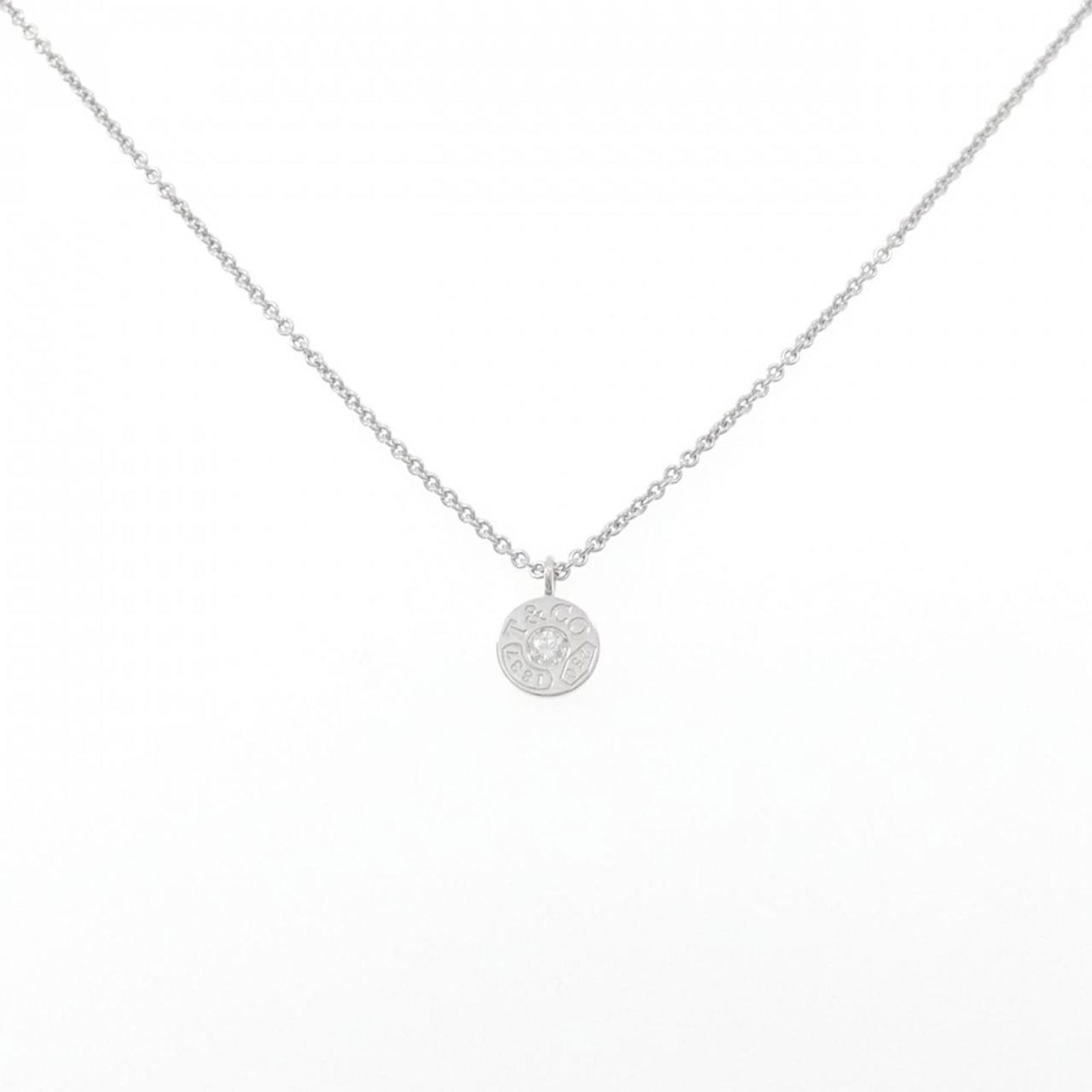 TIFFANY CIRCLE NECKLACE: TIFFANY Circle Necklace Brand: Tiffany Type: Necklace Material: White gold (18K) Color: White gold Size: Neck Circumference 41 cm / 16.14'' Pendant Size 8mm / 0.31'' Accessories: None