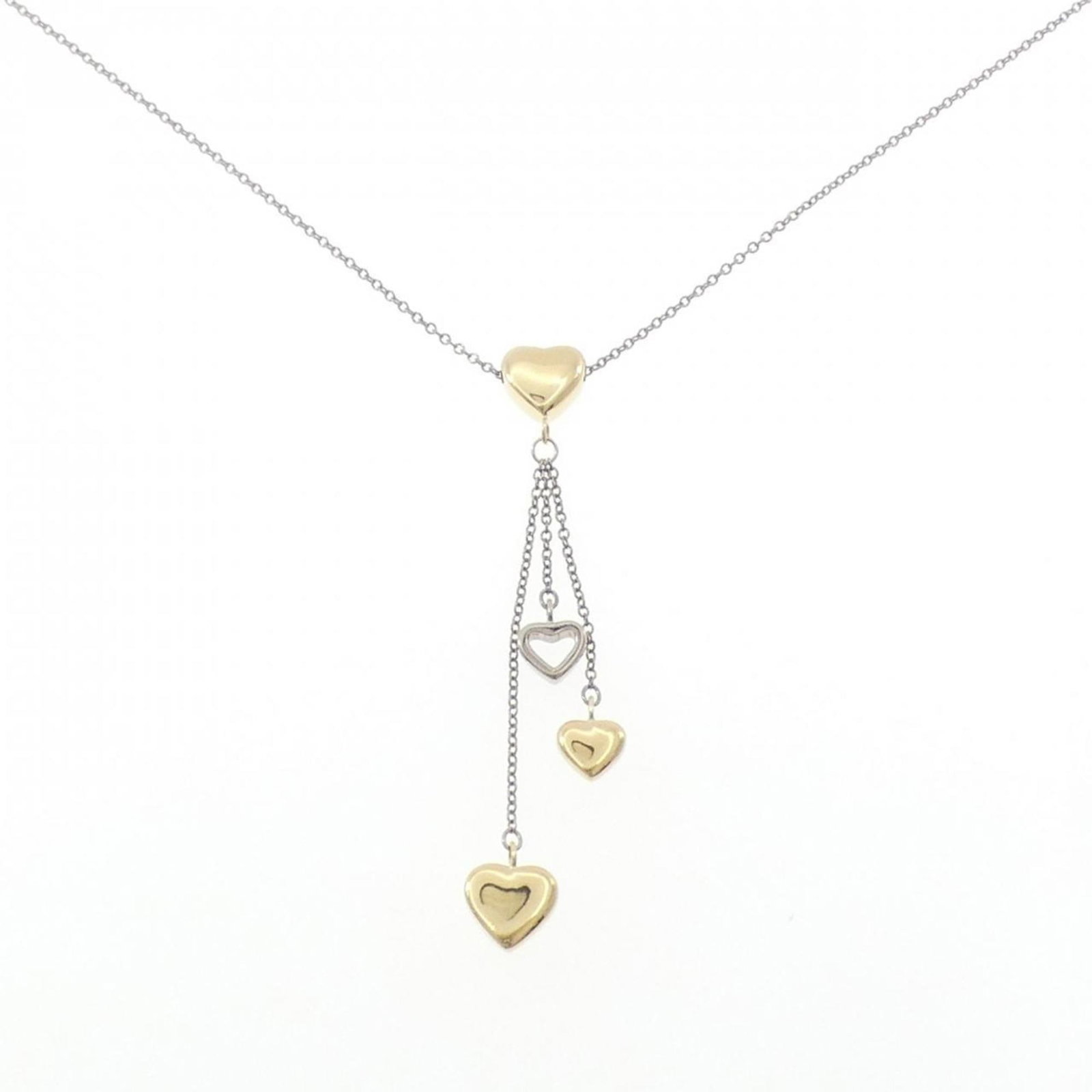TIFFANY 750WG 750YG NECKLACE: TIFFANY 750WG 750YG necklace Brand: Tiffany Type: Necklace Material: White gold (18K) Yellow gold (18K) Color: White gold, Yellow gold Size: Neck Circumference 41 cm / 16.14'' Pendant Size