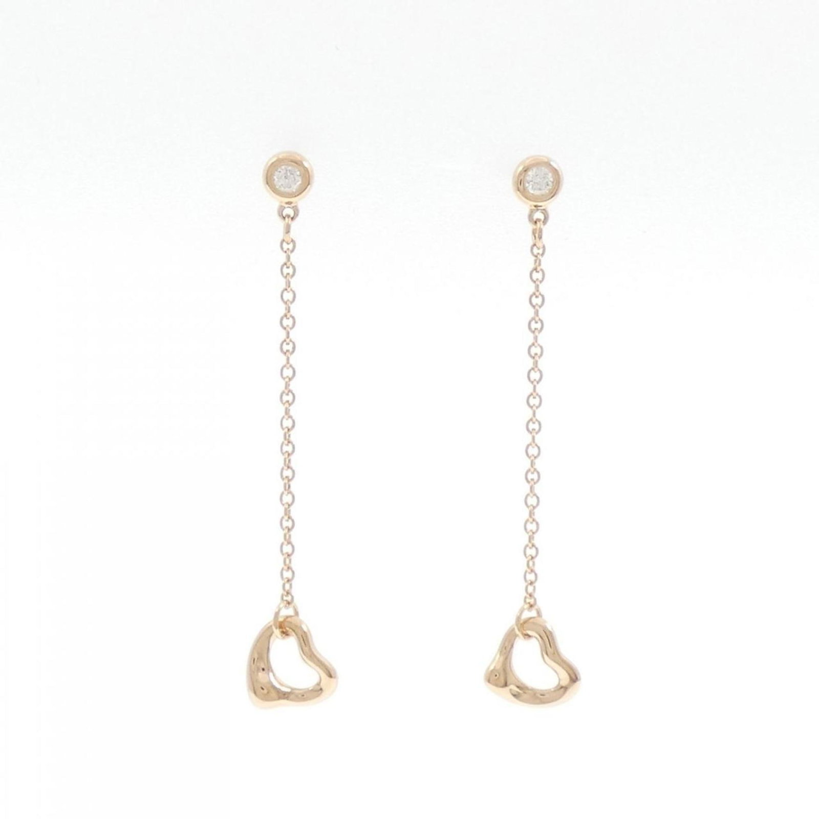 TIFFANY OPEN HEART EARRINGS: TIFFANY Open Heart Earrings Brand: Tiffany Type: Stud earrings Material: Pink gold (18K) Color: Pink gold Size: (HxWxD) 39.40mm x 6.80mm / 1.55'' x 0.27'' Accessories: None Accessories