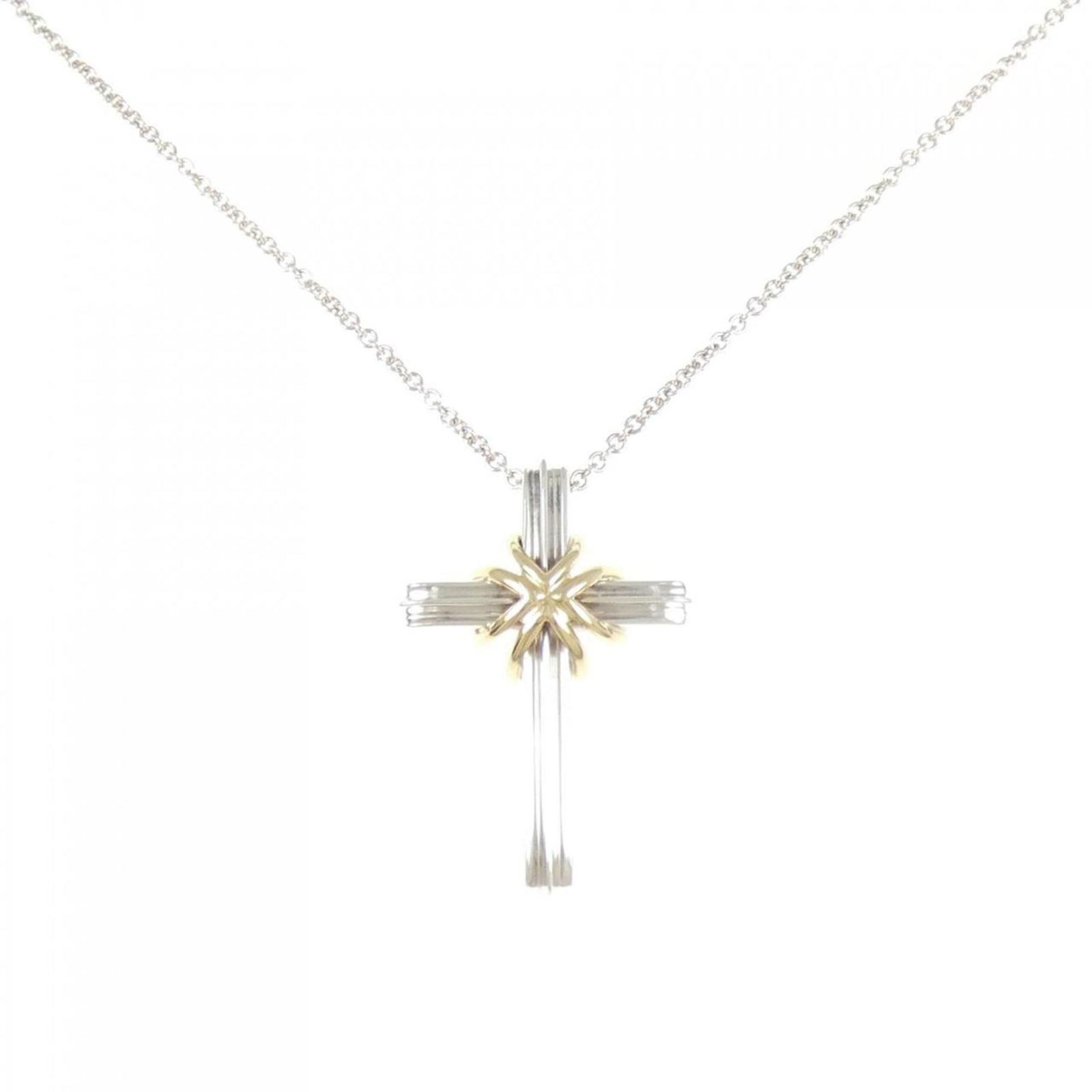 TIFFANY 925 750YG NECKLACE: TIFFANY 925 750YG necklace Brand: Tiffany Type: Necklace Material: Silver 925 Yellow gold (18K) Color: Silver, Yellow gold Size: Neck Circumference 47 cm / 18.5'' Pendant Size 32.8mm x 22.1mm
