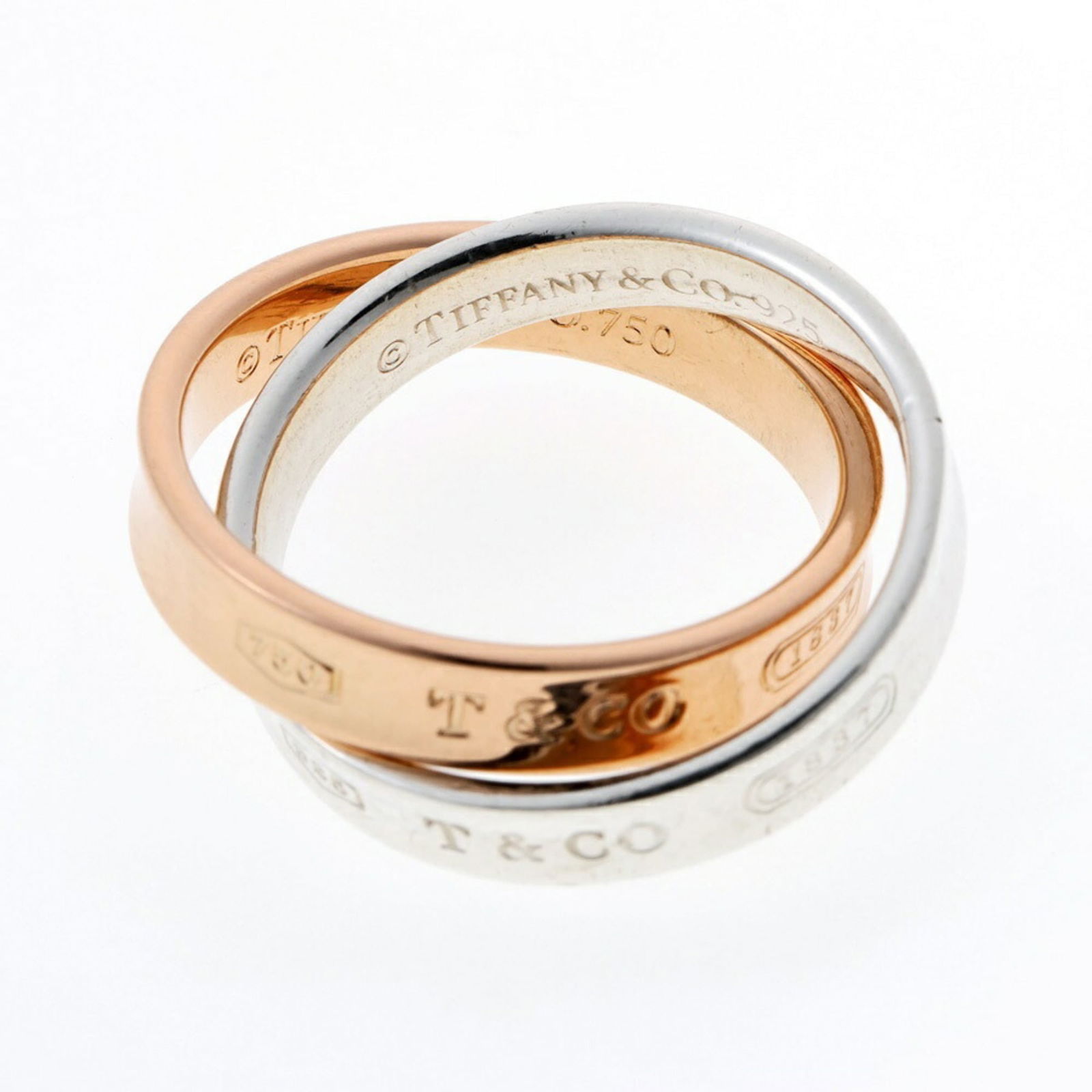 TIFFANY & CO. INTERLOCKING CIRCLE RING - 2