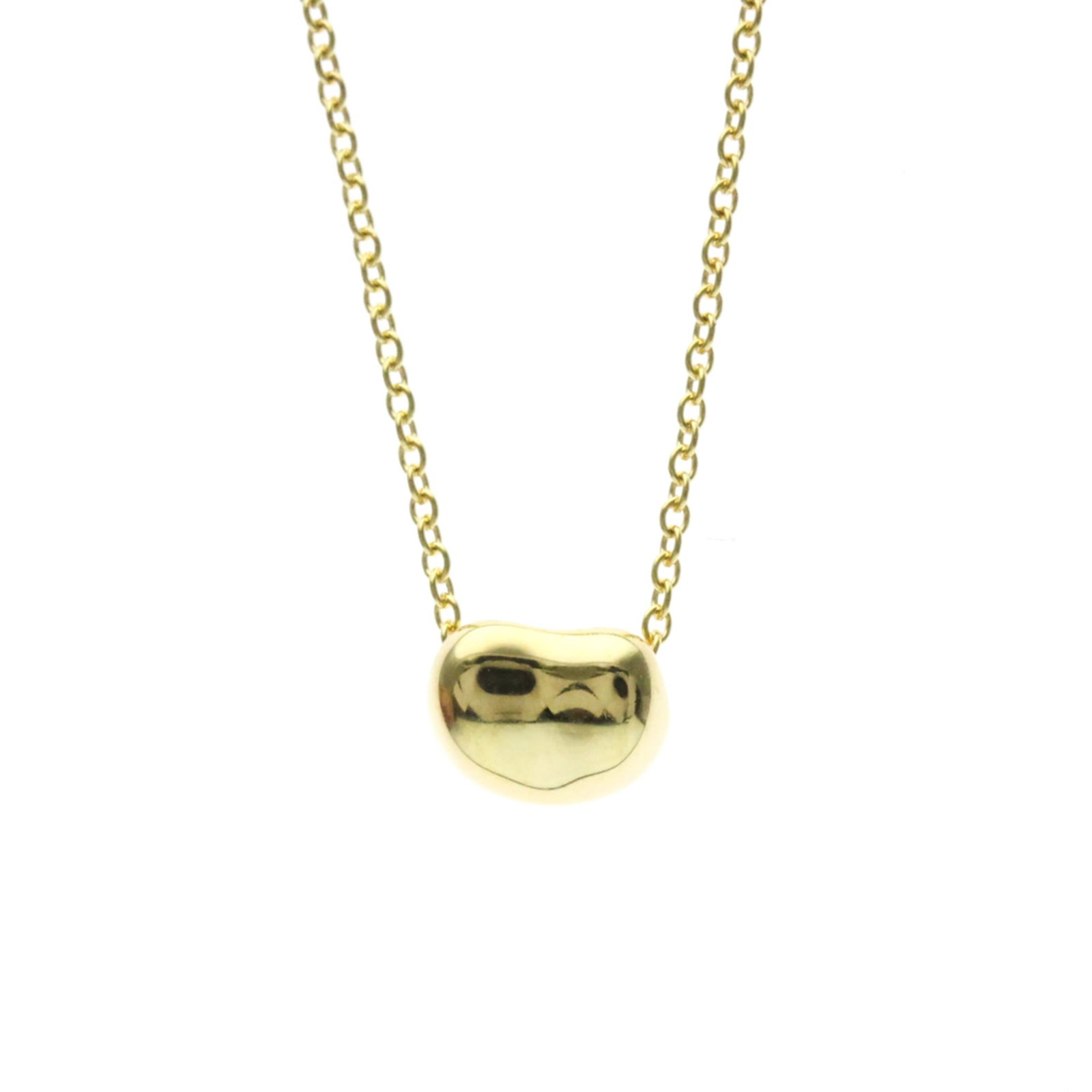 TIFFANY BEAN YELLOW GOLD (18K) PENDANT NECKLACE: TIFFANY Bean Yellow Gold (18K) Pendant Necklace Brand: Tiffany Type: Pendant necklace Material: Yellow gold (18K) Color: Gold Size: Neck Circumference 41 cm / 16.14'' Pendant Size 5mm x 6.3mm