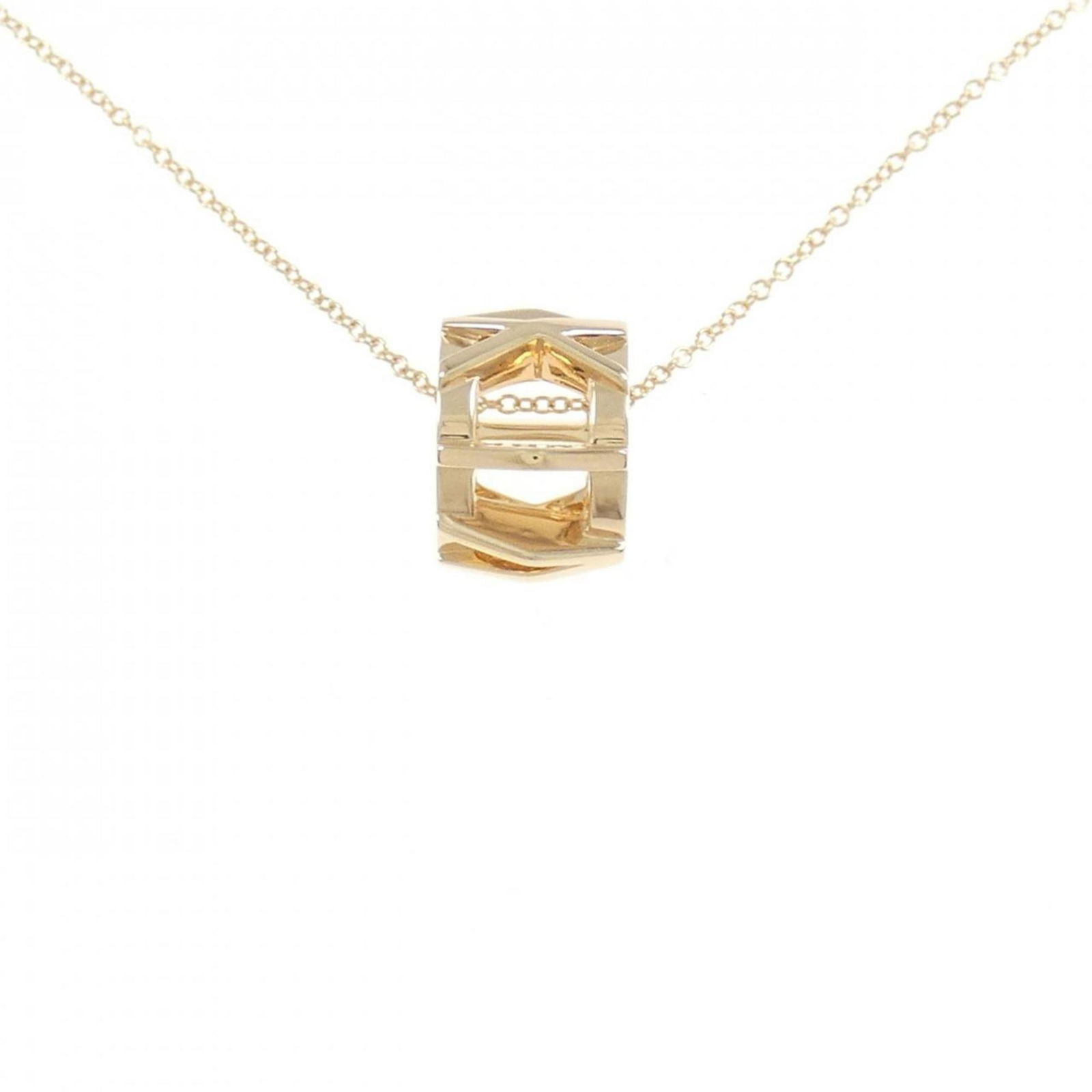 TIFFANY ATLAS X-OPEN NECKLACE: TIFFANY Atlas X-Open Necklace Brand: Tiffany Type: Necklace Material: 18KGold Color: Pink Size: Neck Circumference 40 cm - 45 cm / 15.74'' - 17.71'' Pendant Size 13.7mm x 8.4mm / 0.53'' x