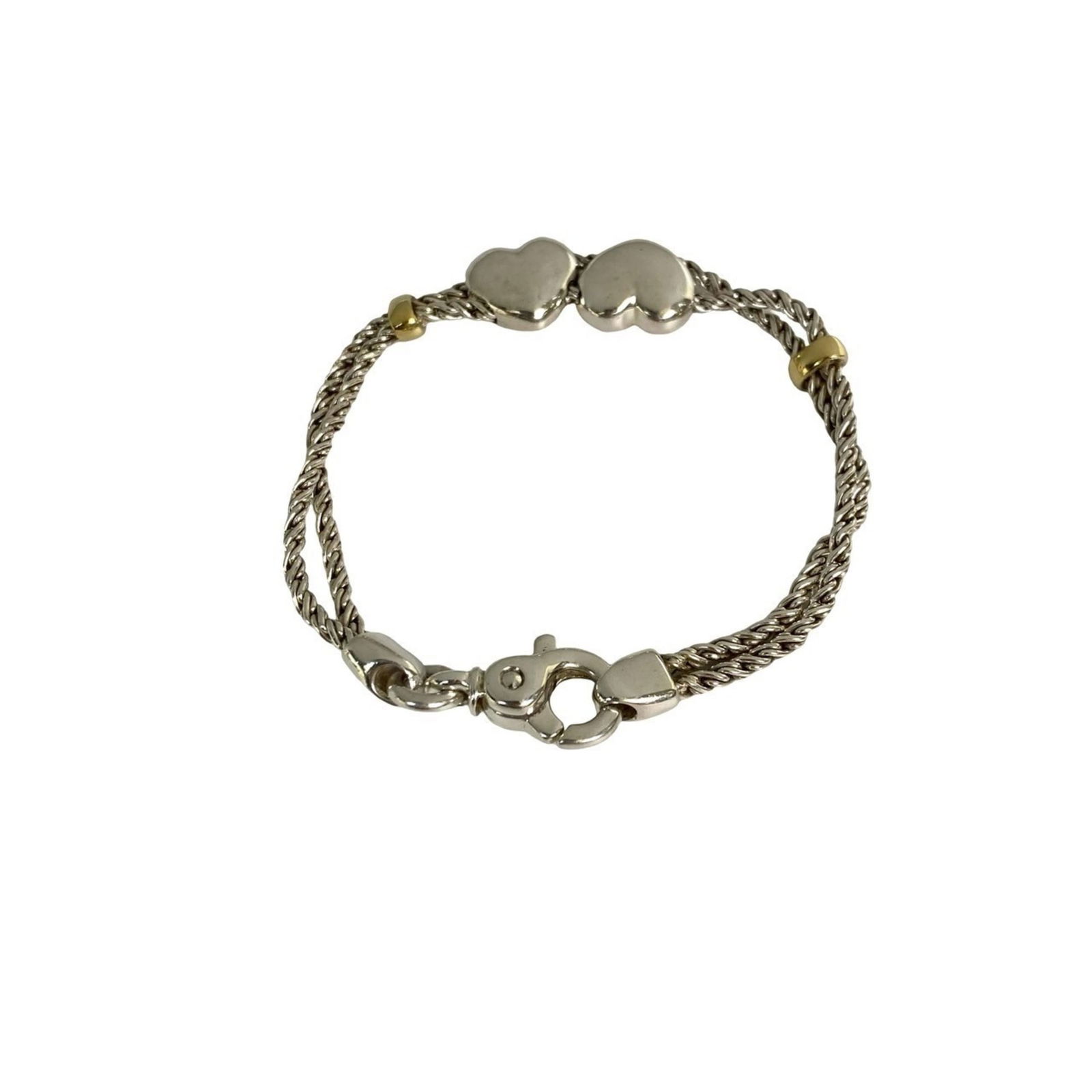 TIFFANY DOUBLE ROPE HEART CHAIN BRACELET/BANGLE (1 of 3)