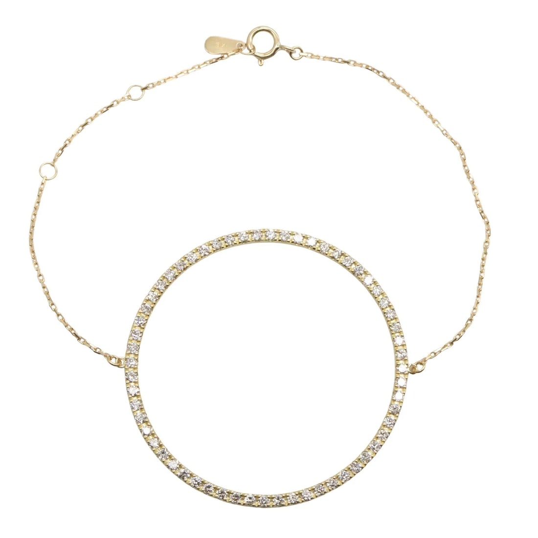 JEWELRY DIAMOND BRACELET 18KPG PINK ROSE GOLD: JEWELRY Diamond Bracelet 18KPG Pink Rose Gold Brand: JEWELRY Type: Bracelet Material: K18PG?Rose Gold? Main Stone/Creation Natural Color: Clear Size: Band Length?13/17cm(5.1") Motif W?40mm x H?40m