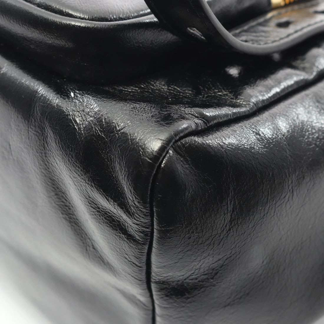 PRADA DANGLE MINI SHOULDER HANDBAG LEATHER BLACK - 3