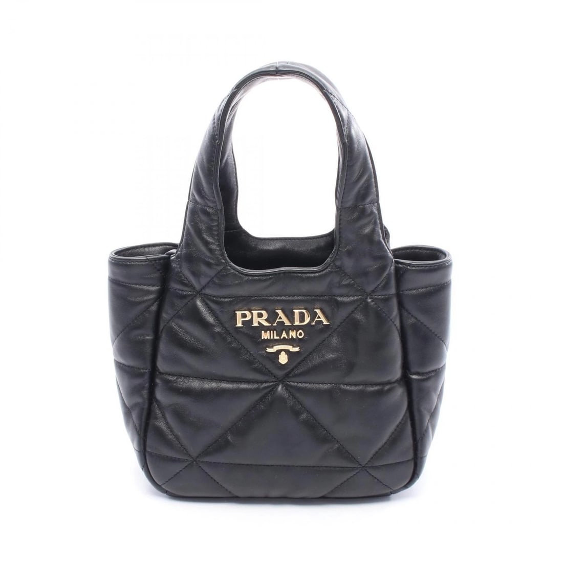 PRADA SMALL NAPPA HANDBAG LEATHER BLACK (1 of 4)