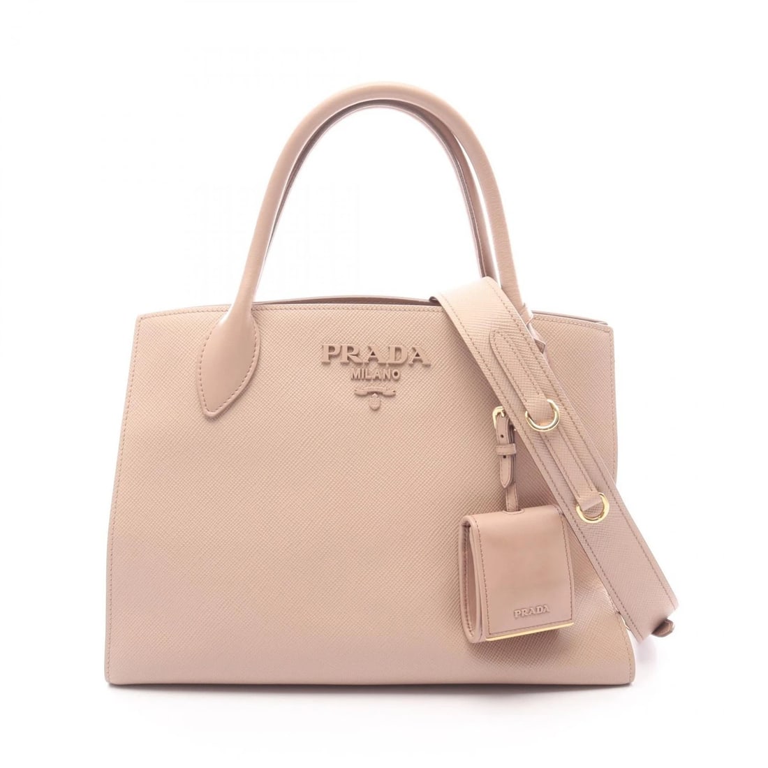 PRADA SAFFIANO CUIR C MONOCHROME SHOULDER HANDBAG: PRADA SAFFIANO CUIR C Monochrome Shoulder Handbag Brand: PRADA Type: Handbag Material: Saffiano leather Color: Pink Size: (H:9.4" x W:13.0" x D:5.9") Handle?35cm(13.8") Accessories: None A