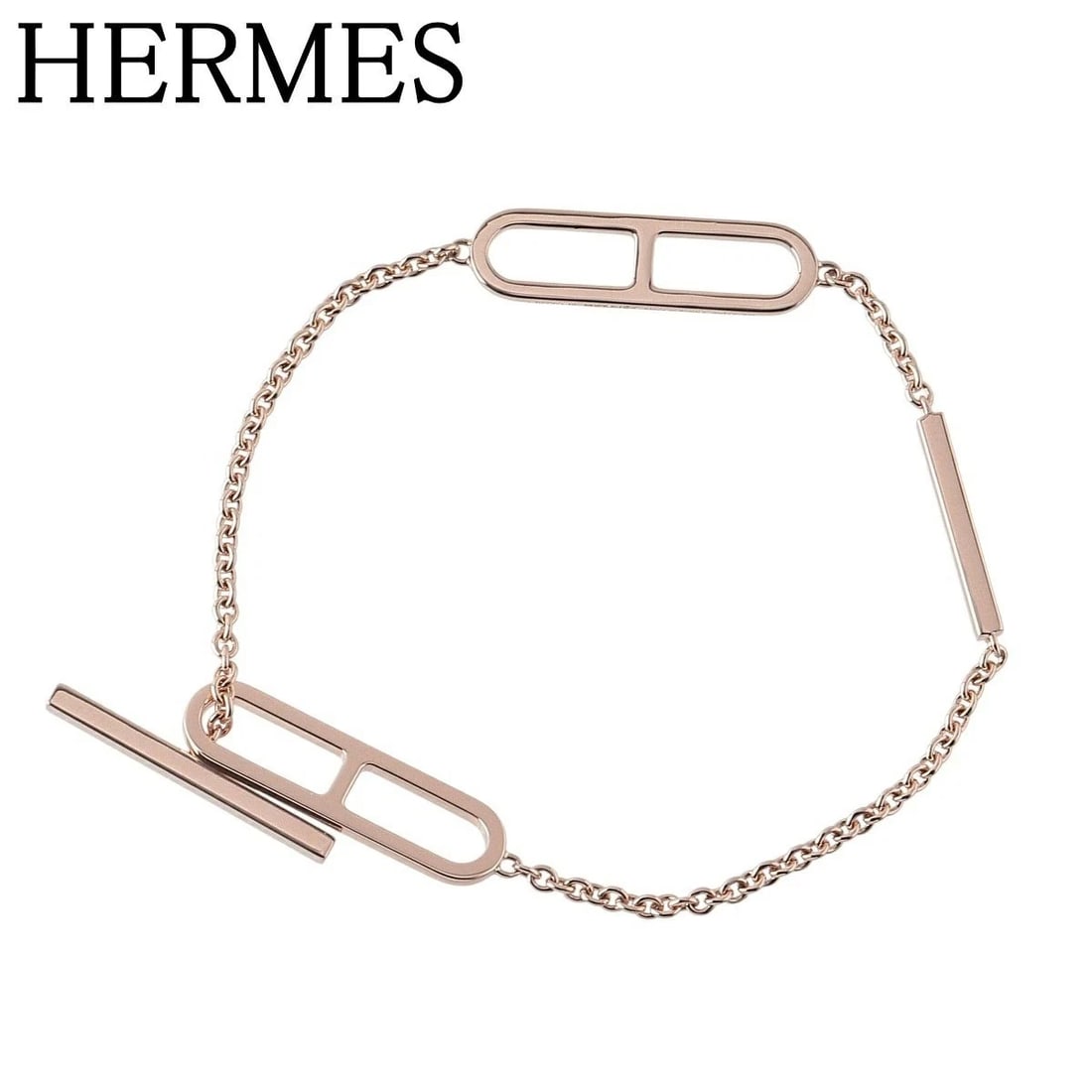 HERMÈS EVER CHAINE D’ANCRE BRACELET SH 18K ROSE GOLD: Hermès Ever Chaine d’Ancre Bracelet SH 18K Rose Gold Brand: HERMÈS Type: Bracelet Material: 18K Rose Gold Color: Rose Gold Size: Bracelet Length: 6.7 inches Accessories: None Accessories N