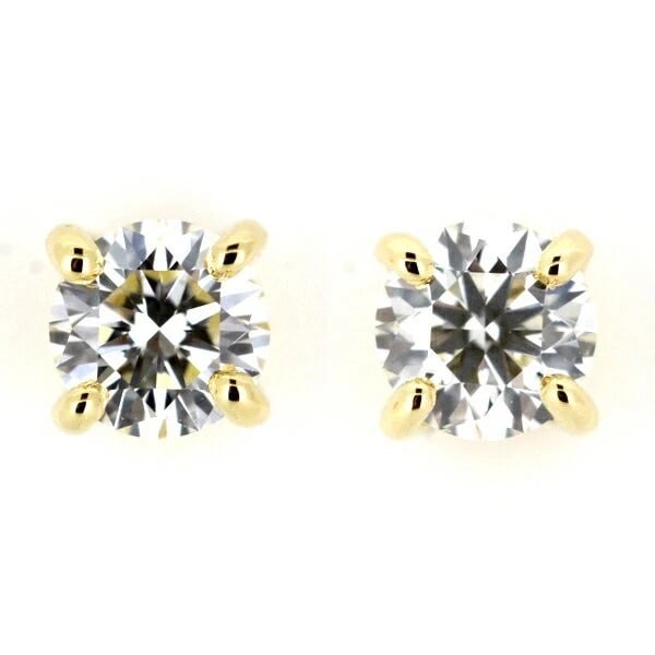 DIAMOND STUD EARRINGS VERY GOOD CUT K18 YELLOW GOLD: Diamond Stud Earrings Very Good Cut K18 Yellow Gold Brand: Chaumet Type: Earrings Material: K18 Yellow Gold Main Stone/Creation Natural Color: Yellow Gold Size: Accessories: None Accessori