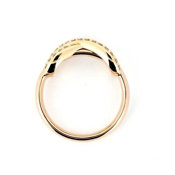 TIFFANY & CO. INFINITY DIAMOND RING K18 PINK GOLD: Tiffany & Co. Infinity Diamond Ring K18 Pink Gold Brand: Tiffany & Co. Type: Ring Material: 18K Pink Gold Main Stone/Creation Natural Color: Pink Gold Size: 3.75-4 US Accessories: None Acc
