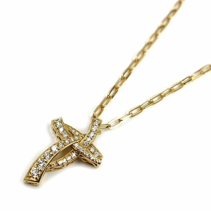YUKIZAKI LE PETIT MAIN L DIAMOND NECKLACE K18 YELLOW GOLD: Yukizaki Le Petit Main L Diamond Necklace K18 Yellow Gold Brand: Dior Type: Necklace Material: K18 Yellow Gold Main Stone/Creation Natural Color: Gold Size: Chain Length: Approx. 19.7 in Pendant S