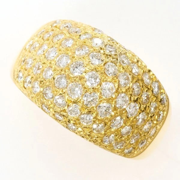 18K YELLOW GOLD RING DIAMOND: 18K Yellow gold ring Diamond Brand: N/A Type: Ring Material: 18K Yellow Gold Main Stone/Creation Natural Color: Yellow Gold Size: 8 US size Accessories: None Accessories Notice: When
