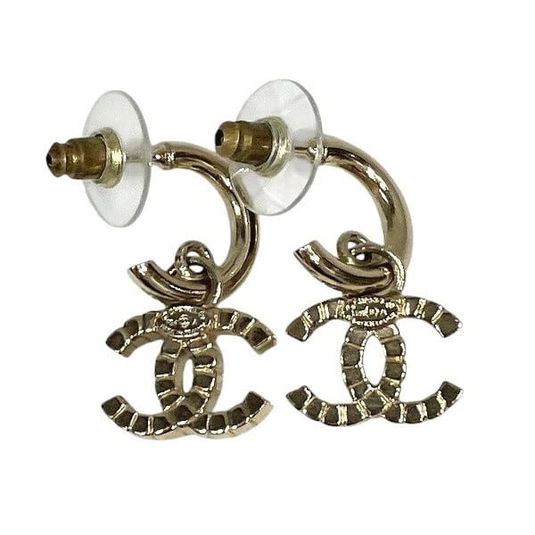 CHANEL COCO MARK RHINESTONE EARRINGS - 3