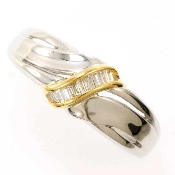 PLATINUM 900 18K YELLOW GOLD RING DIAMOND: Platinum 900 18K Yellow gold ring Diamond Brand: N/A Type: Ring Material: Platinum PT900 K18 Yellow gold Main Stone/Creation Natural Color: Platinum Size: 8.5 US Accessories: None Accessor