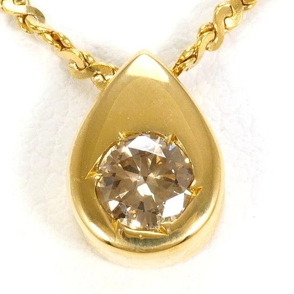 18K YELLOW GOLD NECKLACE BROWNDIAMOND: 18K Yellow gold Necklace BrownDiamond Brand: N/A Type: Necklace Material: 18K Yellow gold Main Stone/Creation Natural Color: Yellow gold Size: Top:Length height: 8mm width:6mm(Top and chain