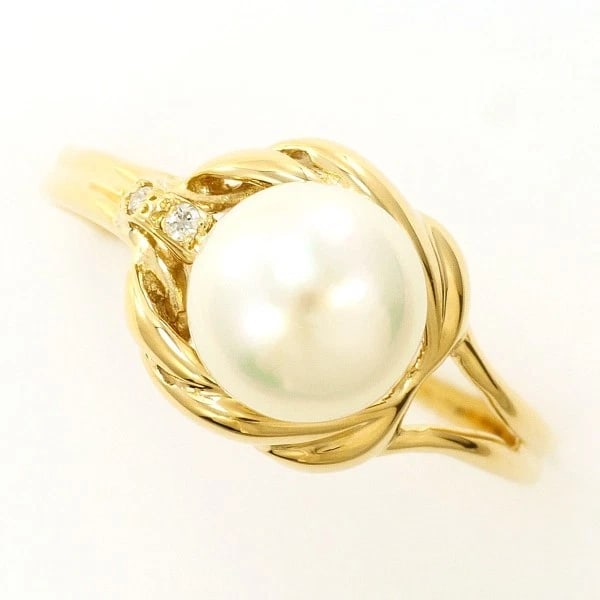 18K YELLOW GOLD RING DIAMOND: 18K Yellow gold ring Diamond Brand: N/A Type: Ring Material: K18 Yellow gold Color: Yellow gold Size: 7 US Accessories: None Accessories Notice: When purchasing pre-owned goods, please refer