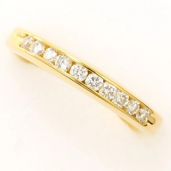JEWELRY 18K YELLOW GOLD RING DIAMOND: Jewelry 18K Yellow gold ring Diamond Brand: N/A Type: Ring Material: K18 Yellow gold Main Stone/Creation Natural Color: Yellow gold Size: 4.5 US Accessories: None Accessories Notice: When